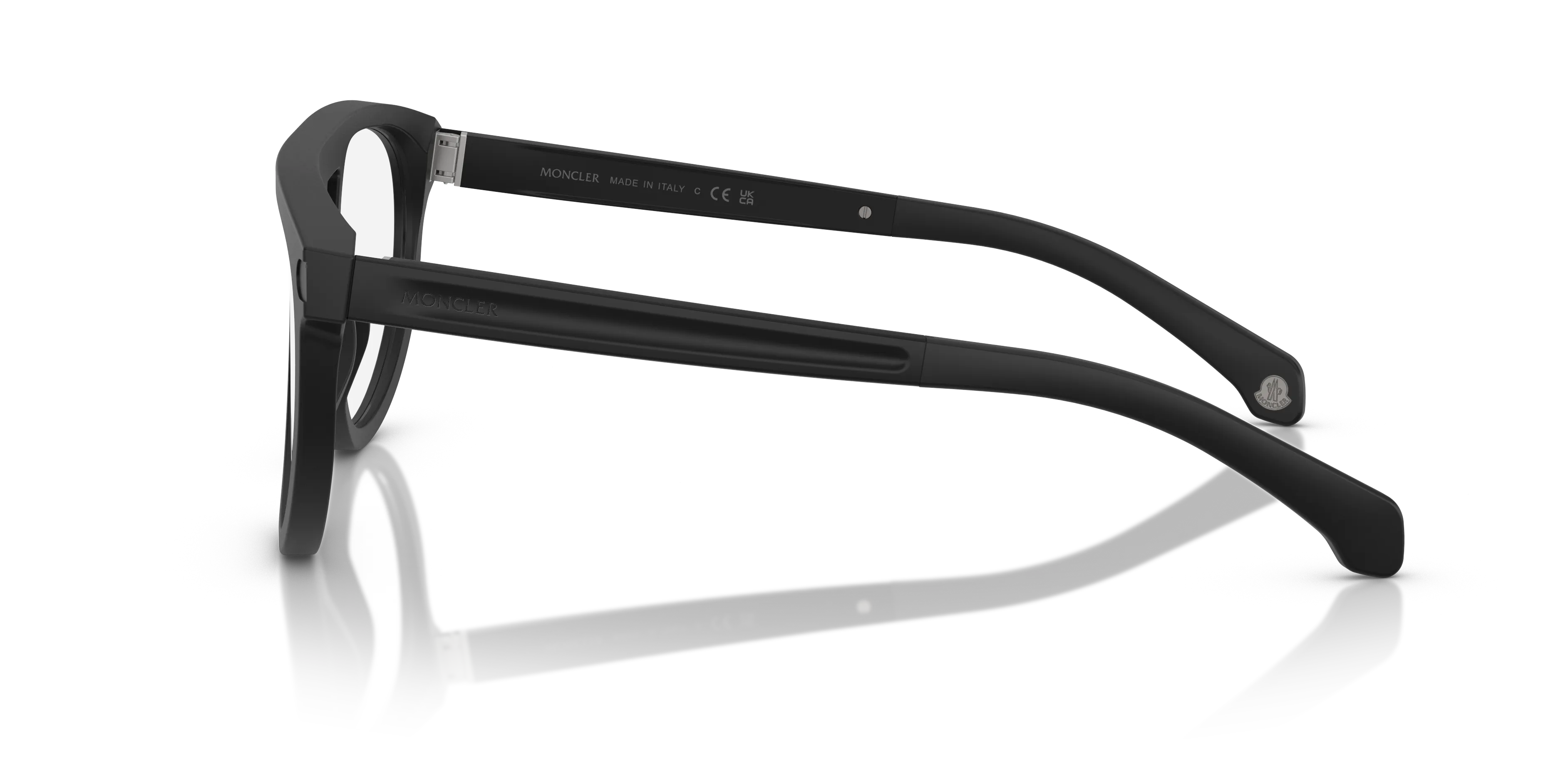Moncler ME2007 3010 Montature da vista Acetato Nero Trasparente Pilot Normale - immagine 4