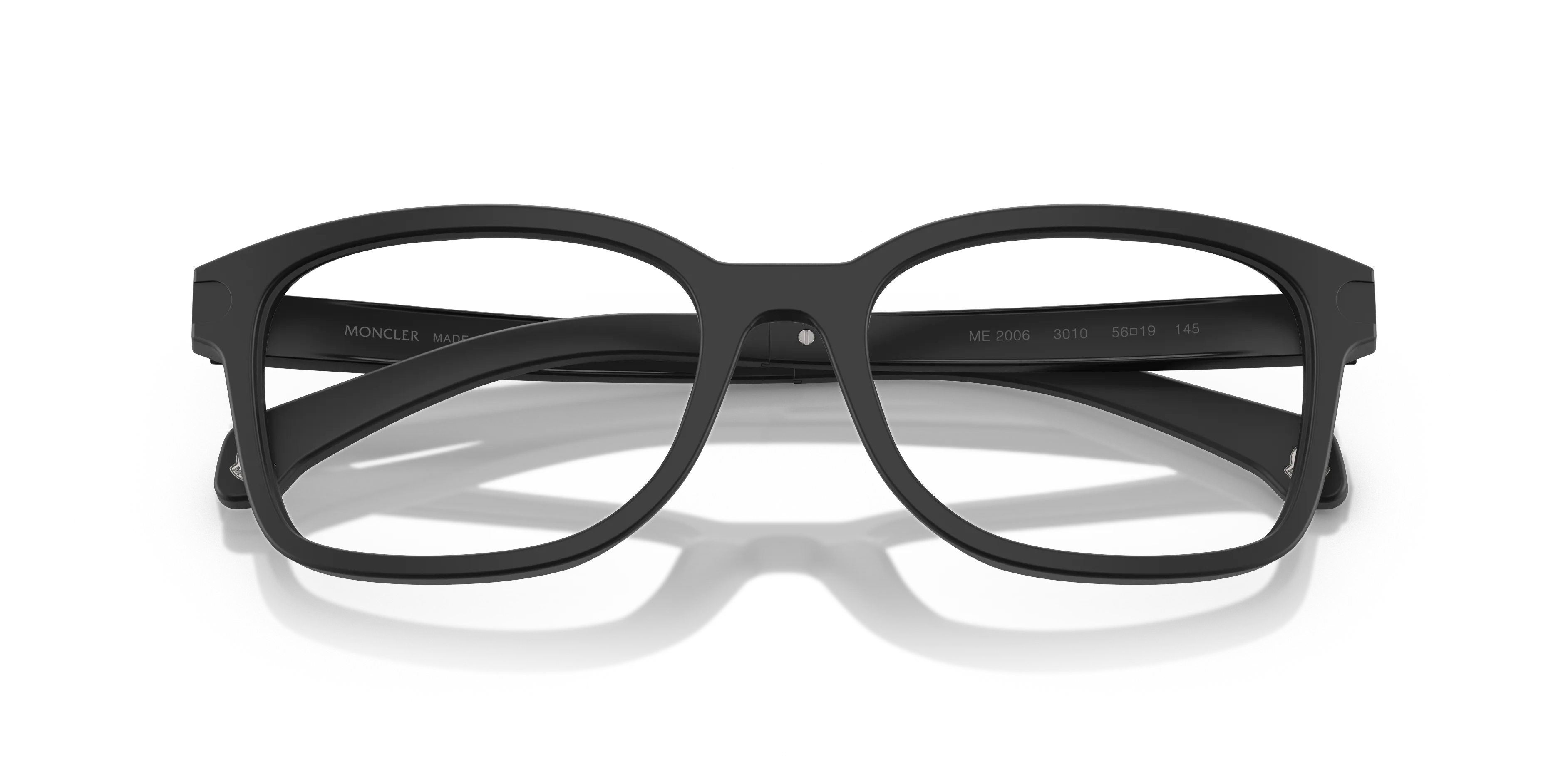 Moncler ME2006 3010 Montature da vista Acetato Nero Trasparente Pillow Normale - immagine 2