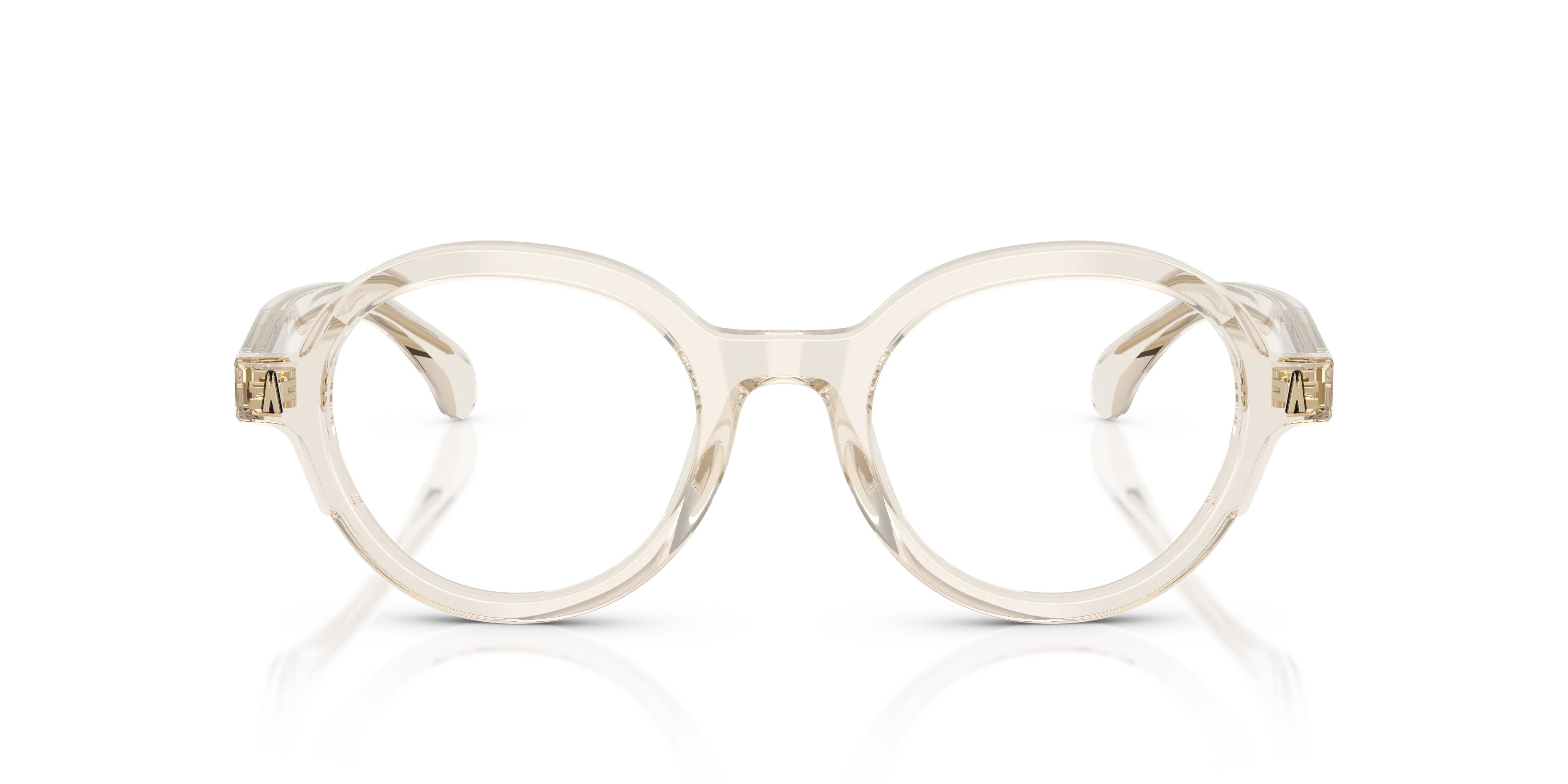 Moncler ME2005 3003 Montature da vista Acetato Bianco Trasparente Rotonda Normale - immagine 3