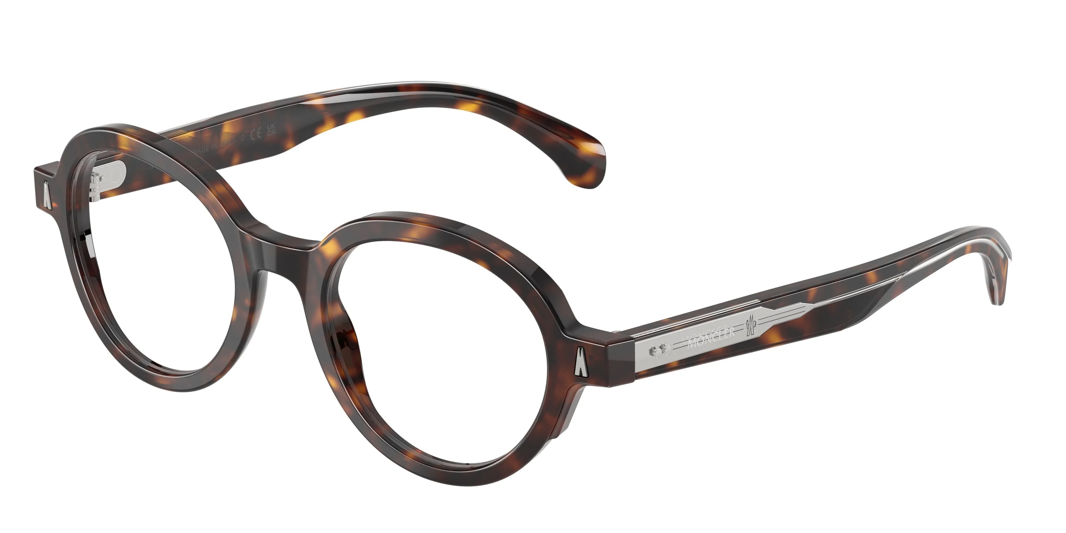Moncler ME2005 3002 Montature da vista Acetato Tartaruga Trasparente Rotonda Normale - immagine 1