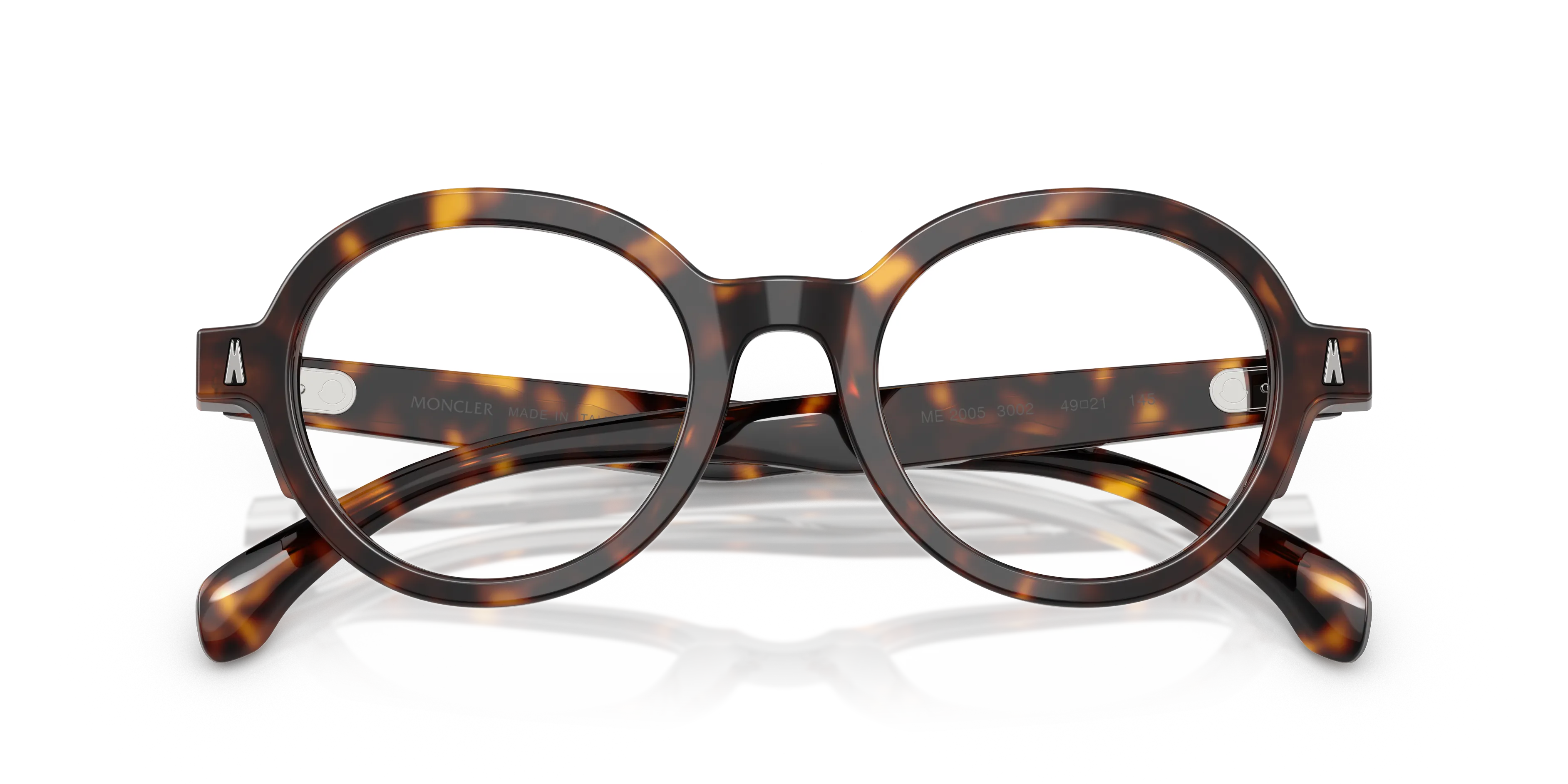 Moncler ME2005 3002 Montature da vista Acetato Tartaruga Trasparente Rotonda Normale - immagine 2