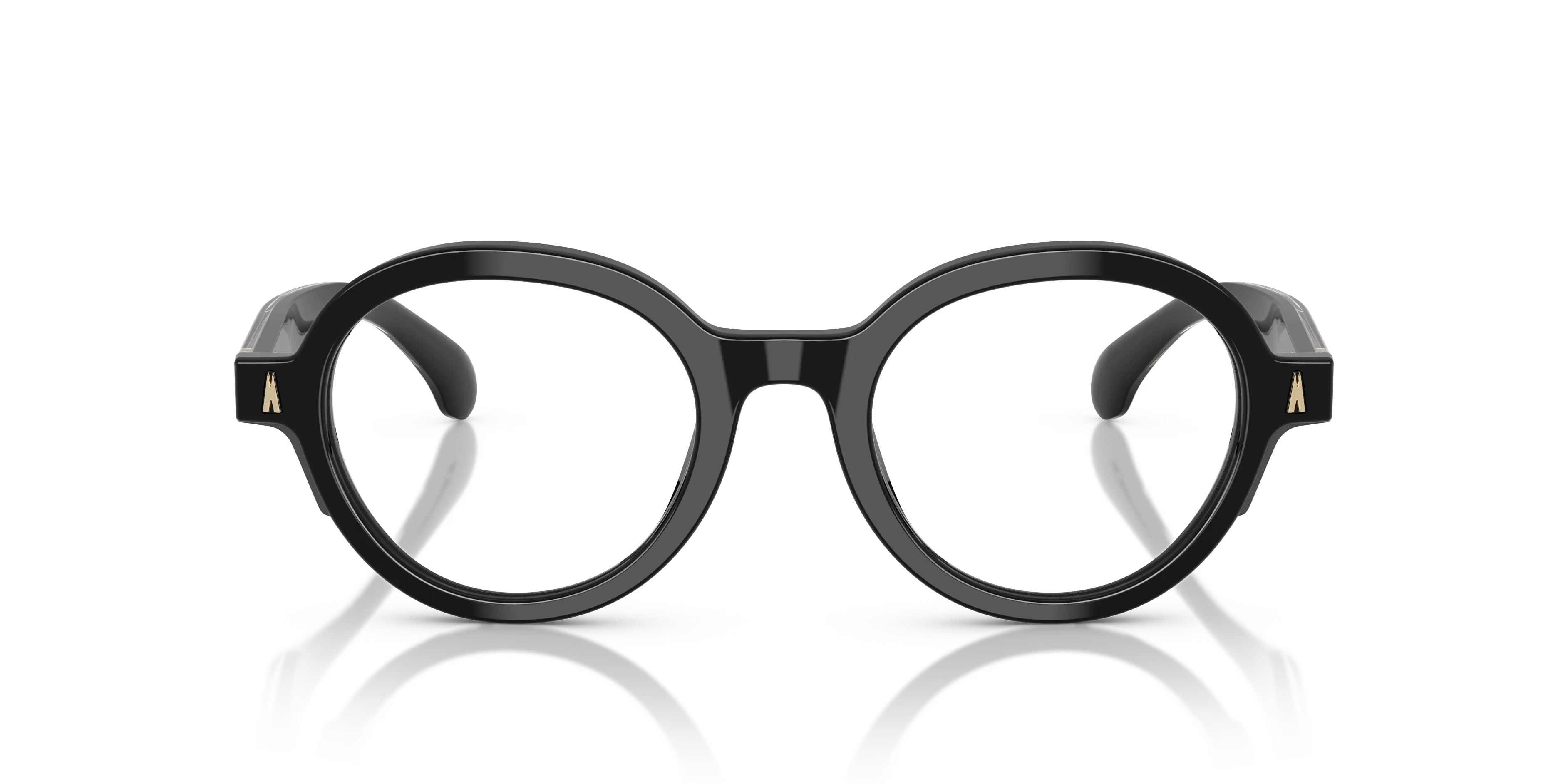 Moncler ME2005 3001 Montature da vista Acetato Nero Trasparente Rotonda Normale - immagine 3