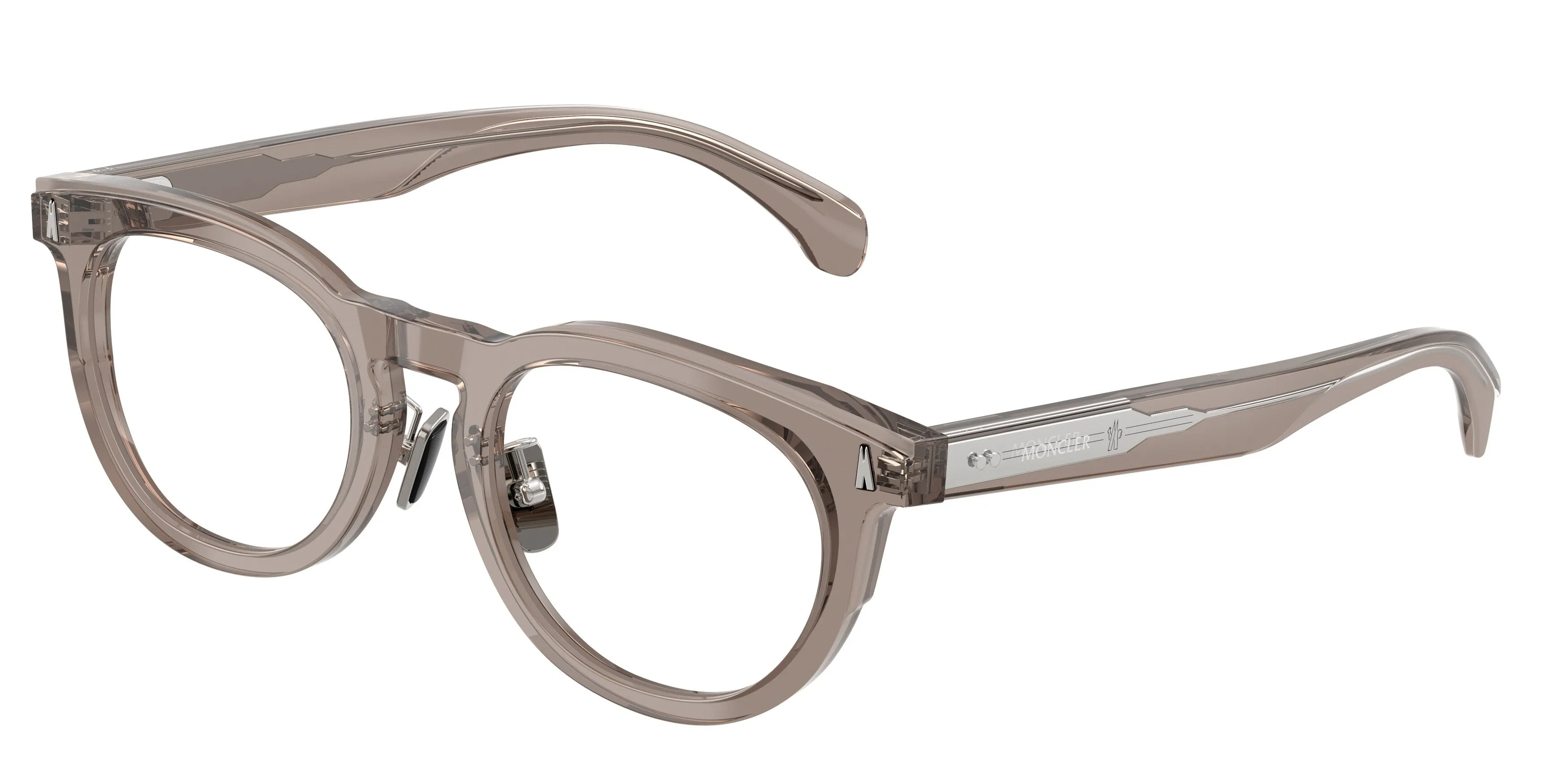 Moncler ME2004D 3009 Montature da vista Acetato Grigio Trasparente Pantos Normale - immagine 1