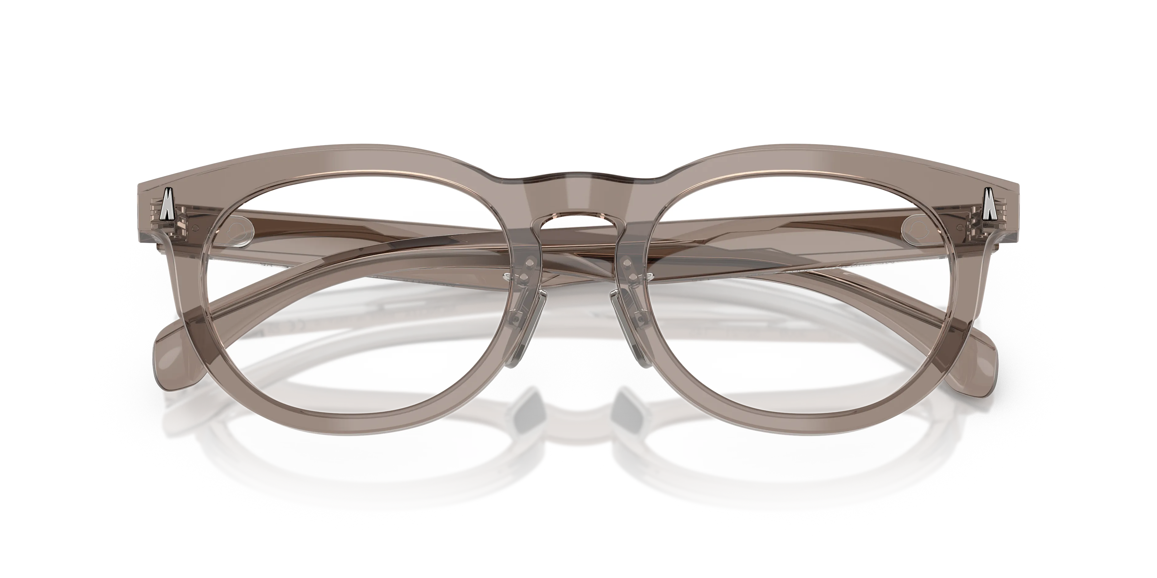 Moncler ME2004D 3009 Montature da vista Acetato Grigio Trasparente Pantos Normale - immagine 2