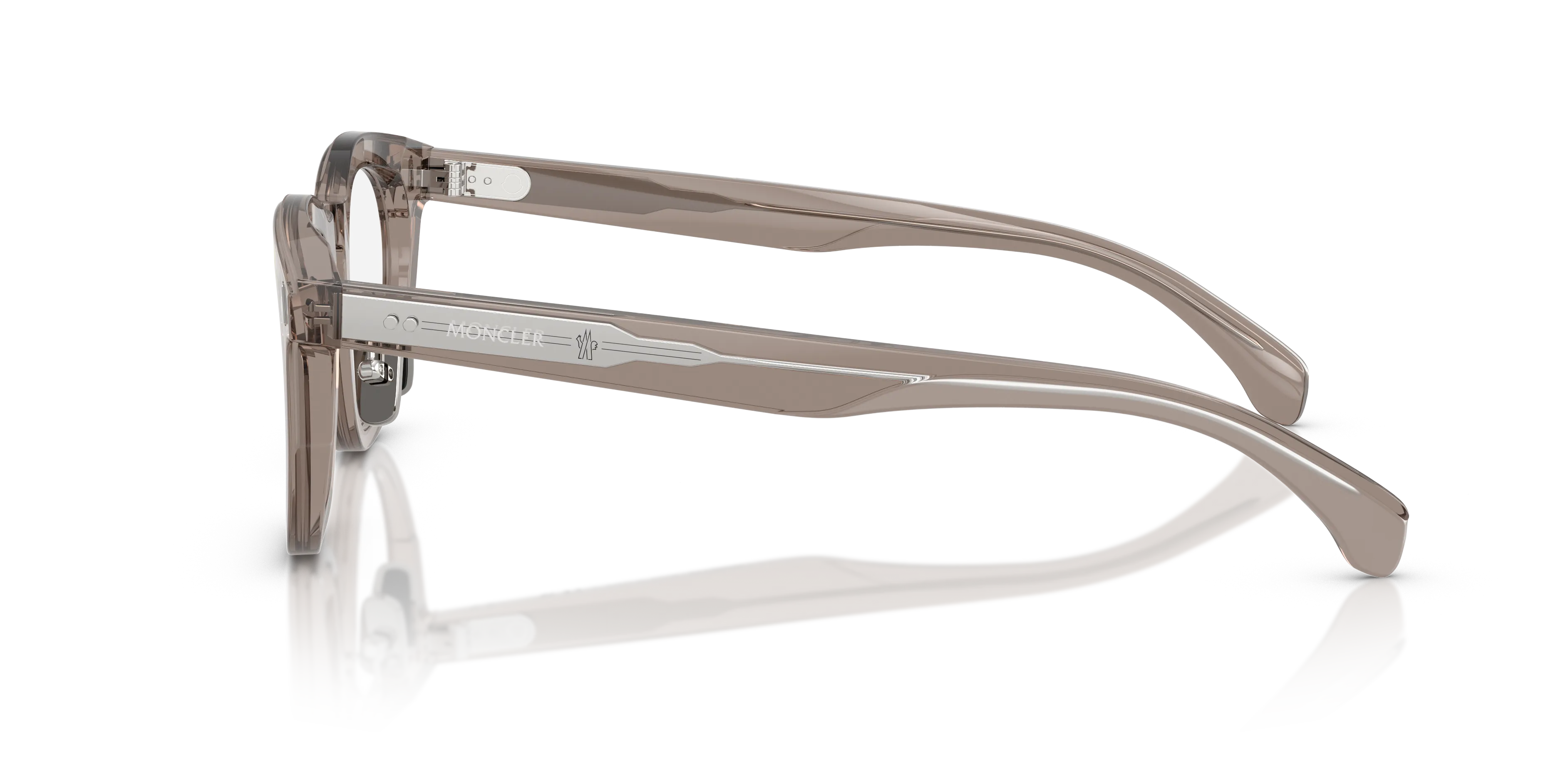 Moncler ME2004D 3009 Montature da vista Acetato Grigio Trasparente Pantos Normale - immagine 4