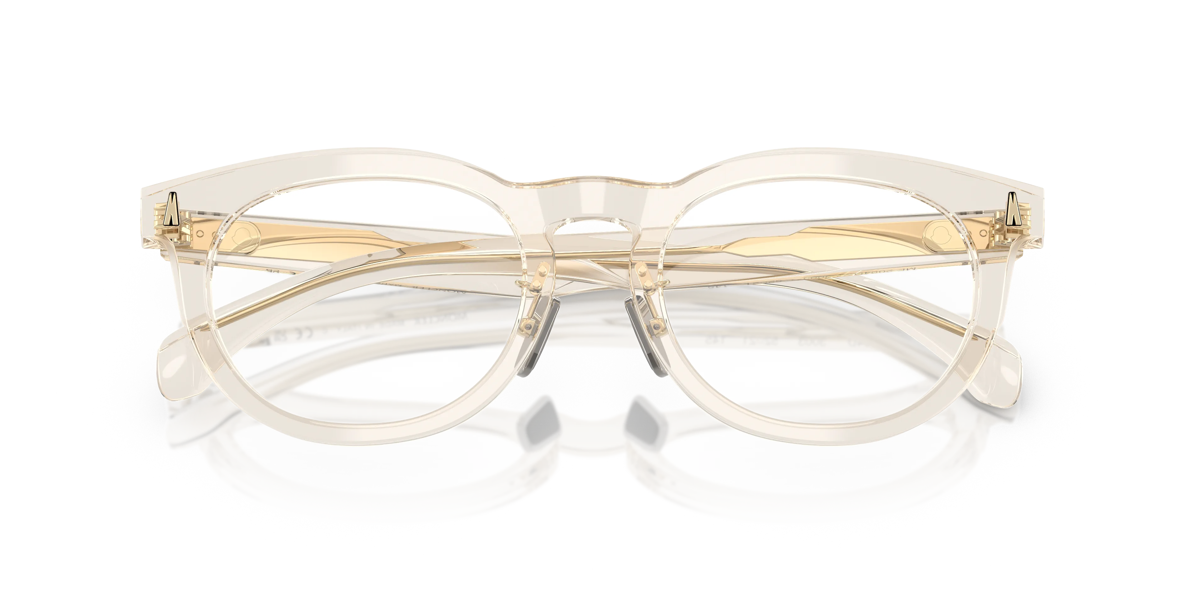 Moncler ME2004D 3003 Montature da vista Acetato Bianco Trasparente Pantos Normale - immagine 2