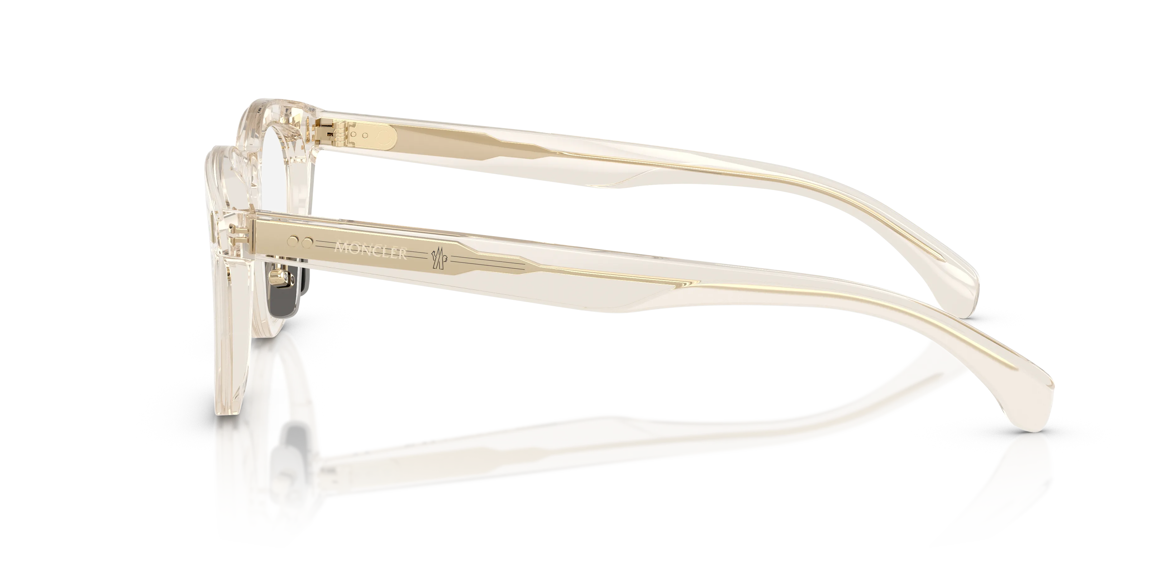 Moncler ME2004D 3003 Montature da vista Acetato Bianco Trasparente Pantos Normale - immagine 4
