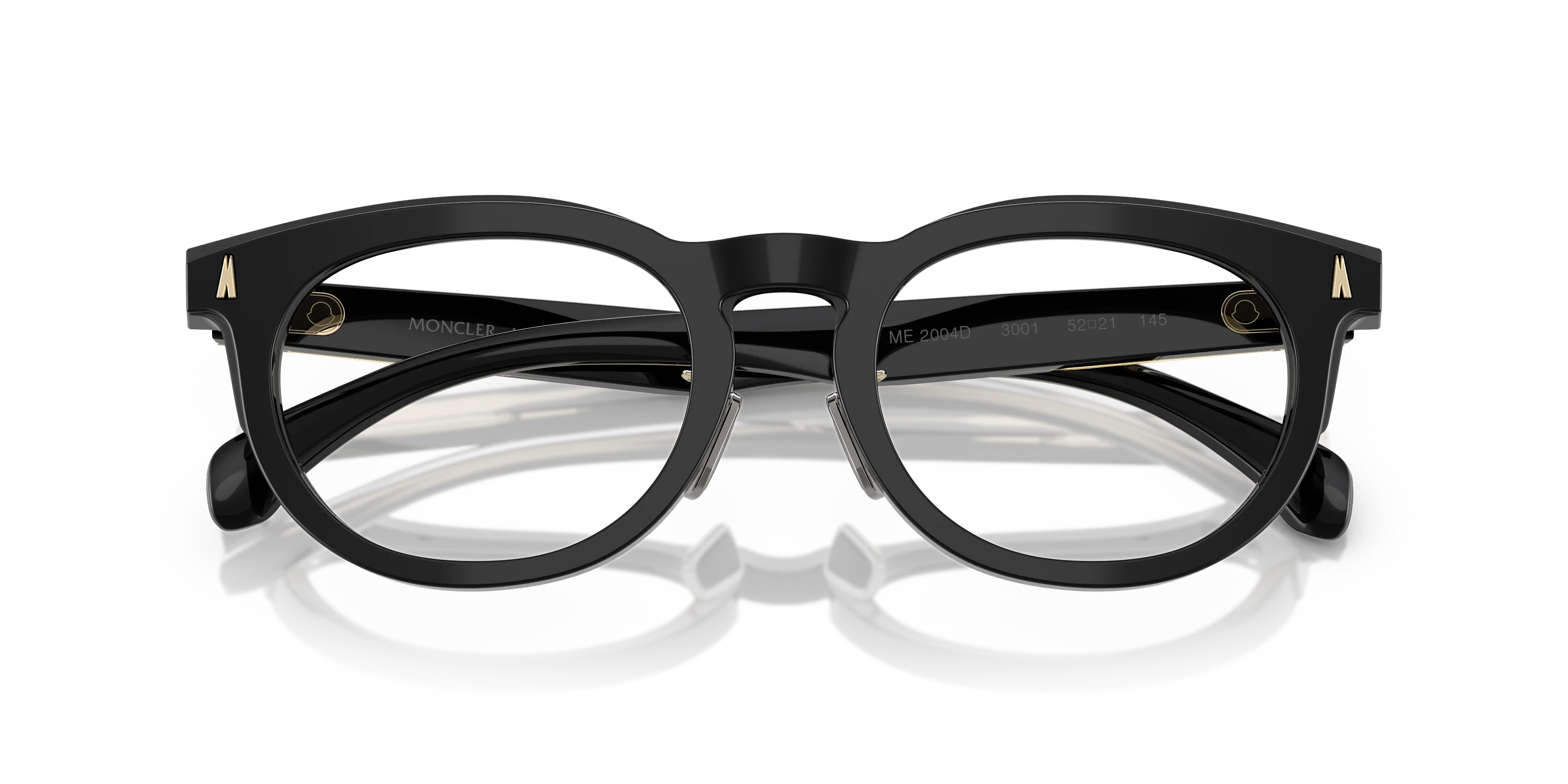 Moncler ME2004D 3001 Montature da vista Acetato Nero Trasparente Pantos Normale - immagine 2
