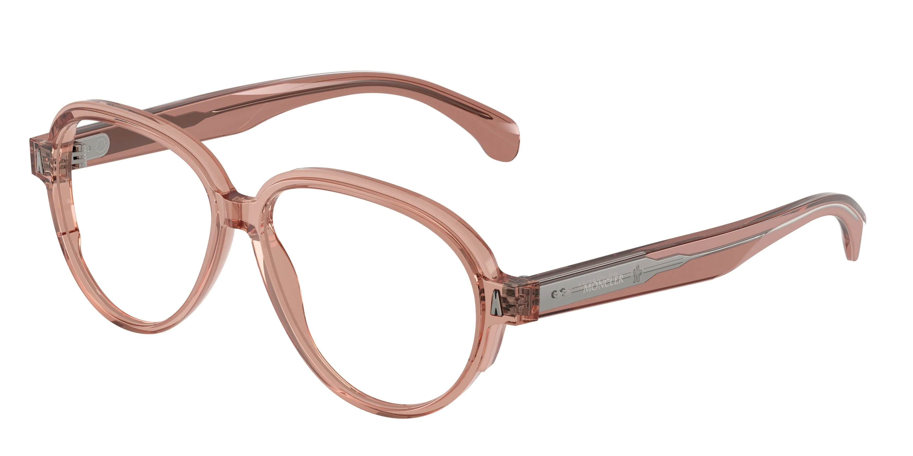 Moncler ME2003 3008 Montature da vista Acetato Rosa Trasparente Pilot Normale - immagine 1