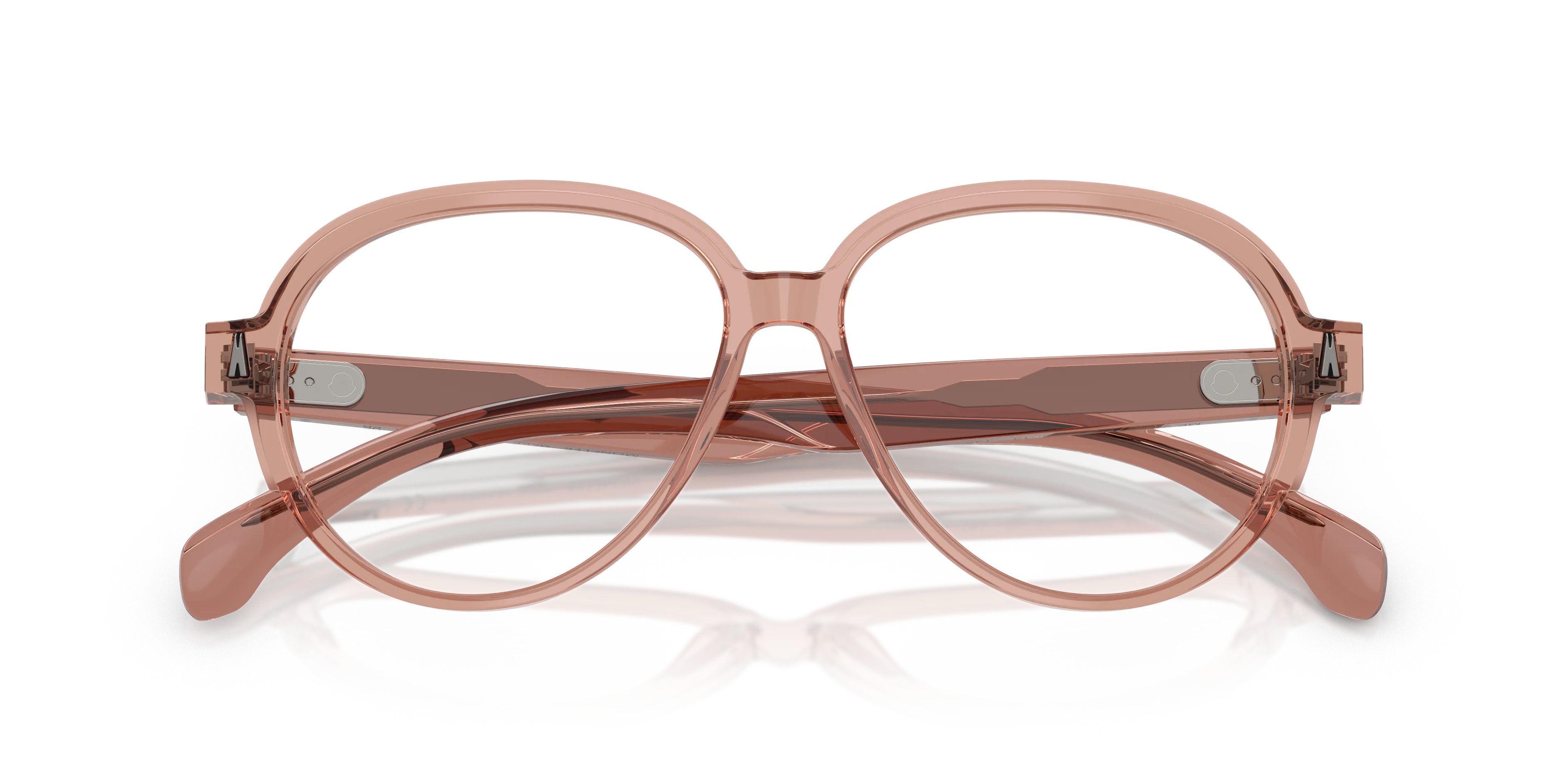 Moncler ME2003 3008 Montature da vista Acetato Rosa Trasparente Pilot Normale - immagine 2