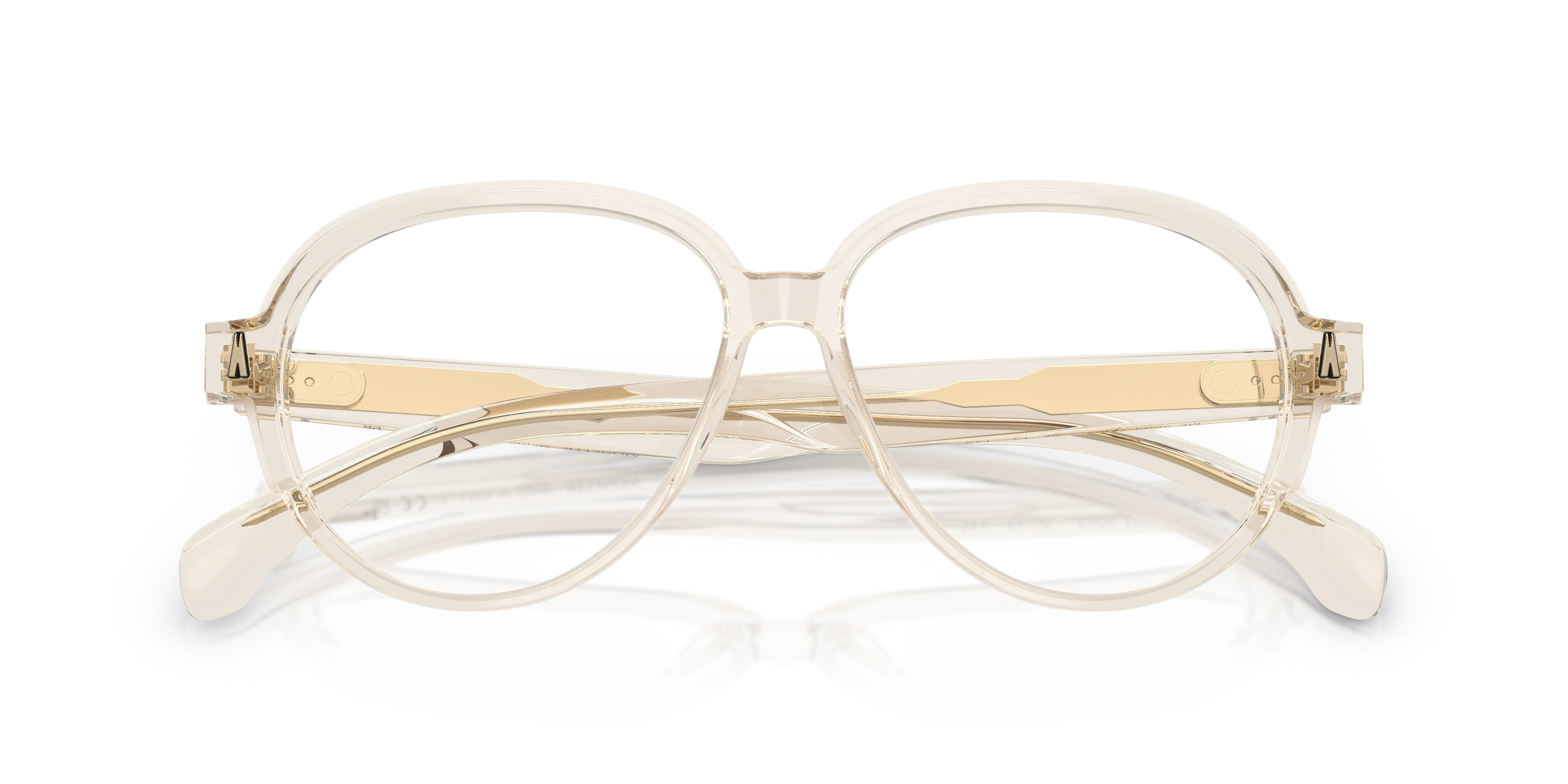 Moncler ME2003 3003 Montature da vista Acetato Bianco Trasparente Pilot Normale - immagine 2