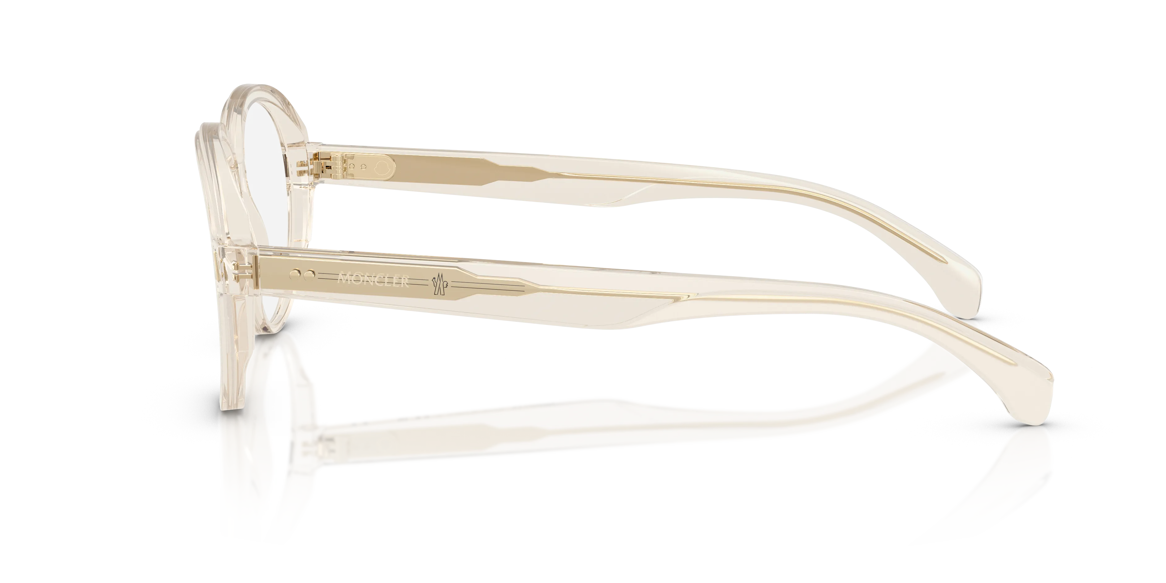 Moncler ME2003 3003 Montature da vista Acetato Bianco Trasparente Pilot Normale - immagine 4