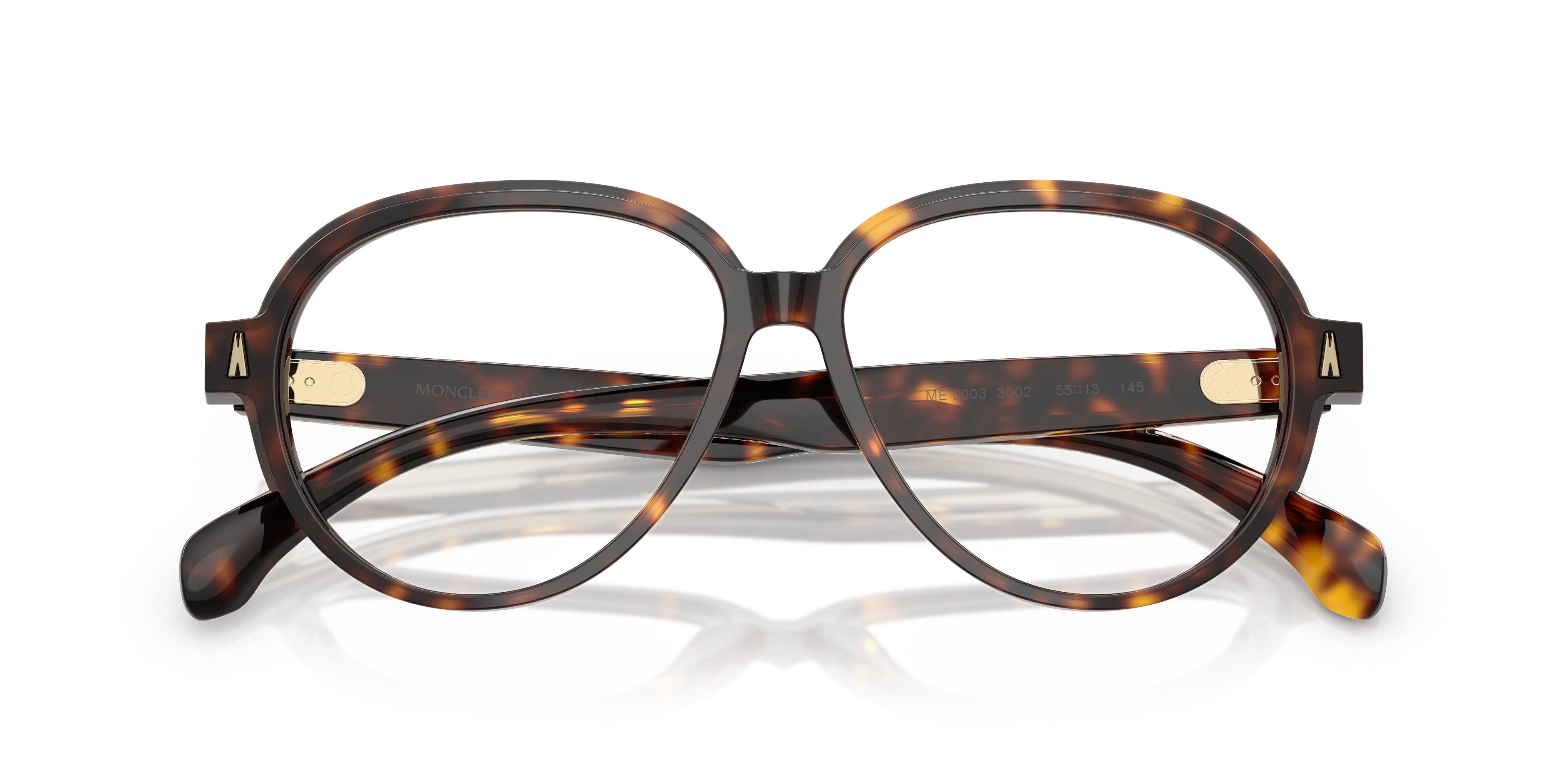 Moncler ME2003 3002 Montature da vista Acetato Tartaruga Trasparente Pilot Normale - immagine 2
