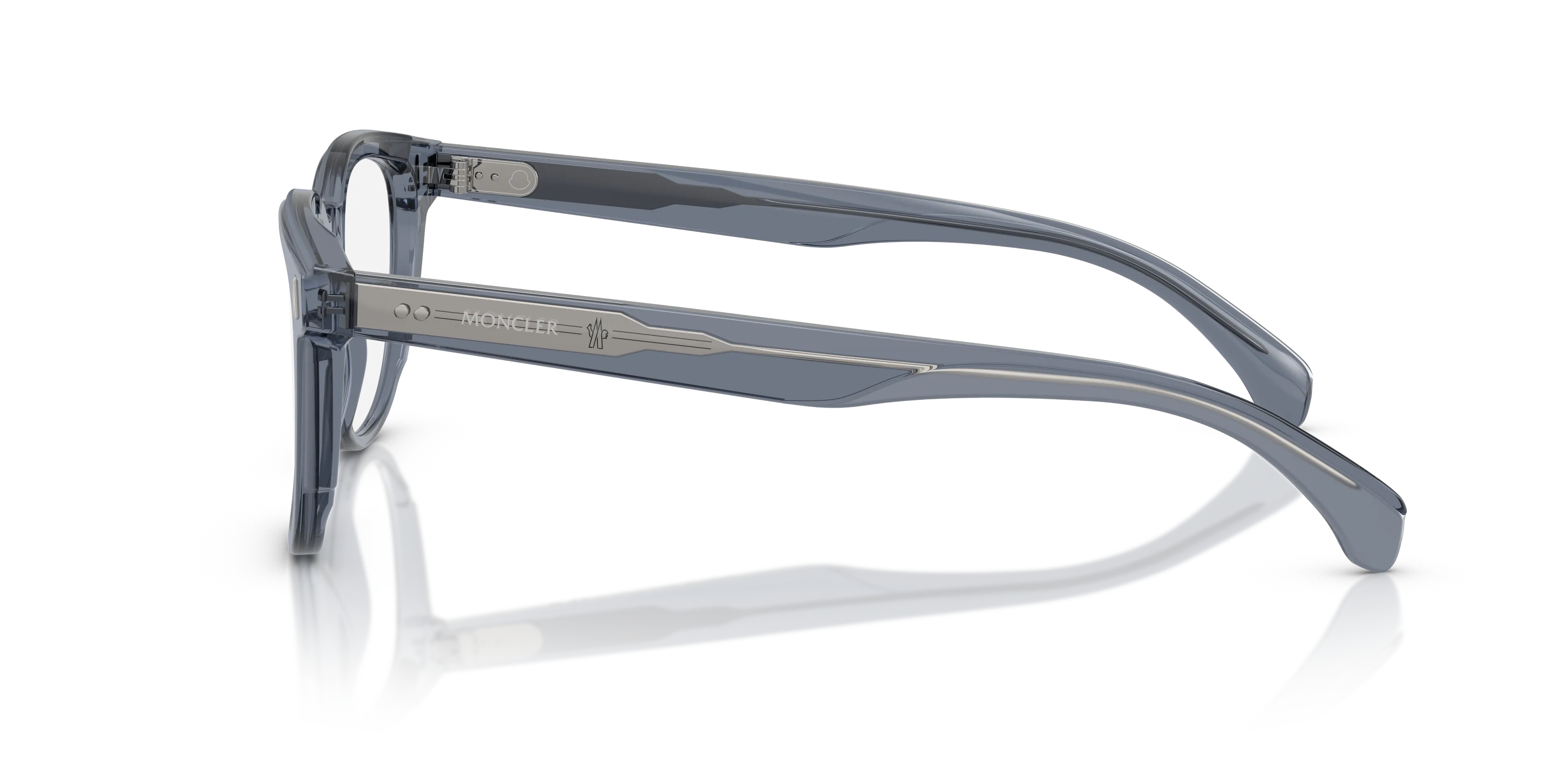 Moncler ME2002 3007 Montature da vista Acetato Blu Trasparente Squadrata Normale - immagine 4