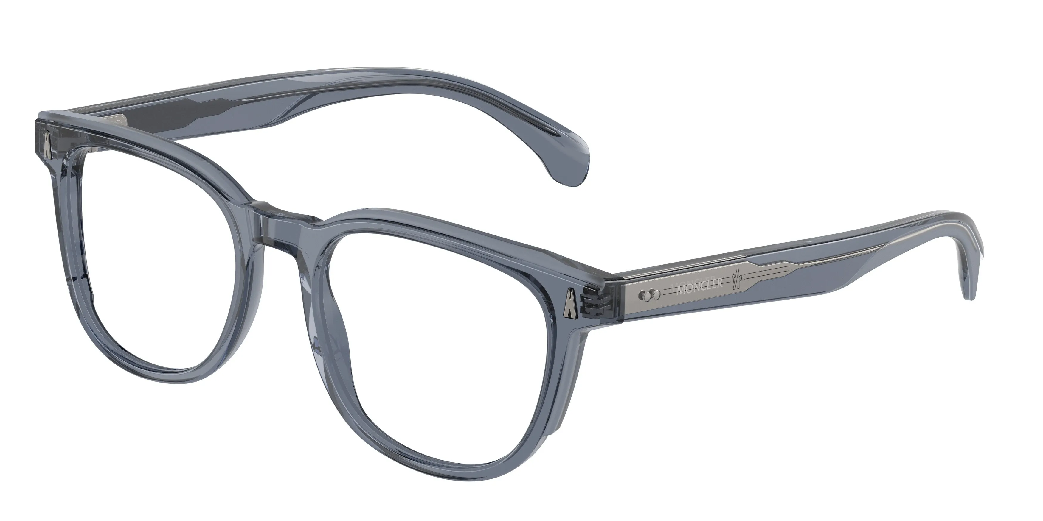 Moncler ME2002 3007 Montature da vista Acetato Blu Trasparente Squadrata Normale - immagine 1