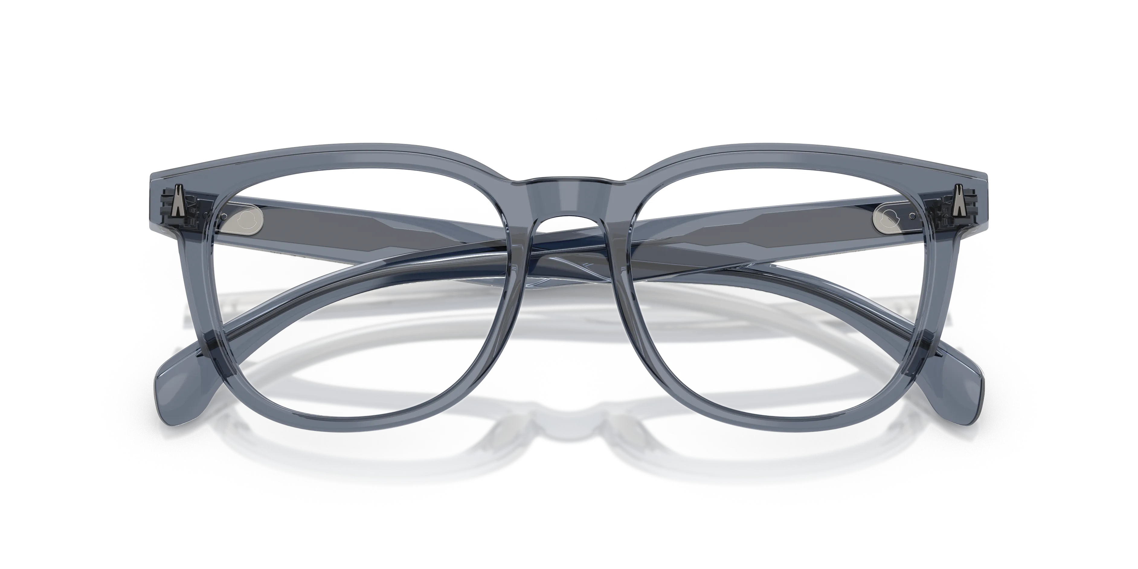Moncler ME2002 3007 Montature da vista Acetato Blu Trasparente Squadrata Normale - immagine 2