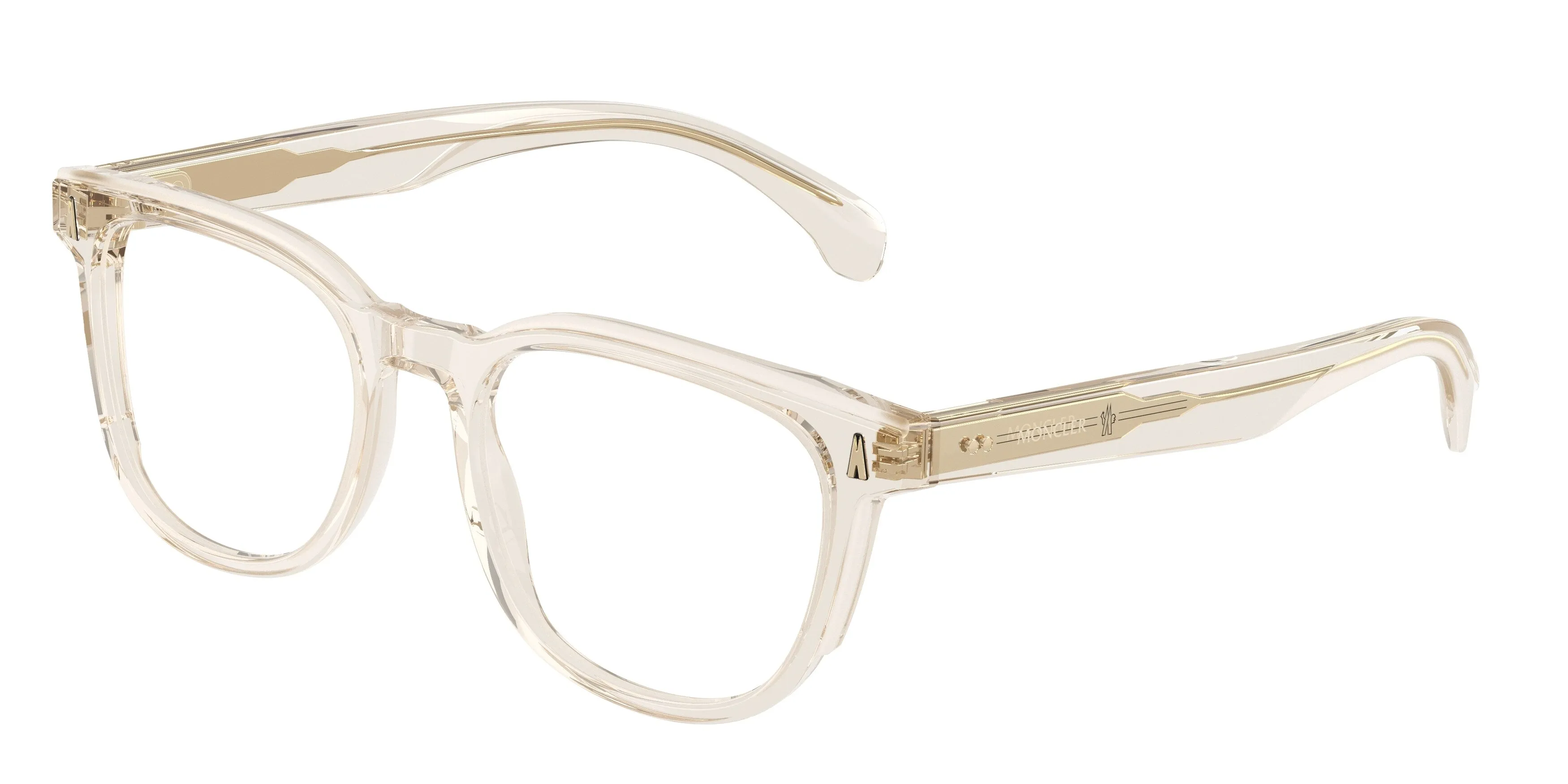 Moncler ME2002 3003 Montature da vista Acetato Bianco Trasparente Squadrata Normale - immagine 1