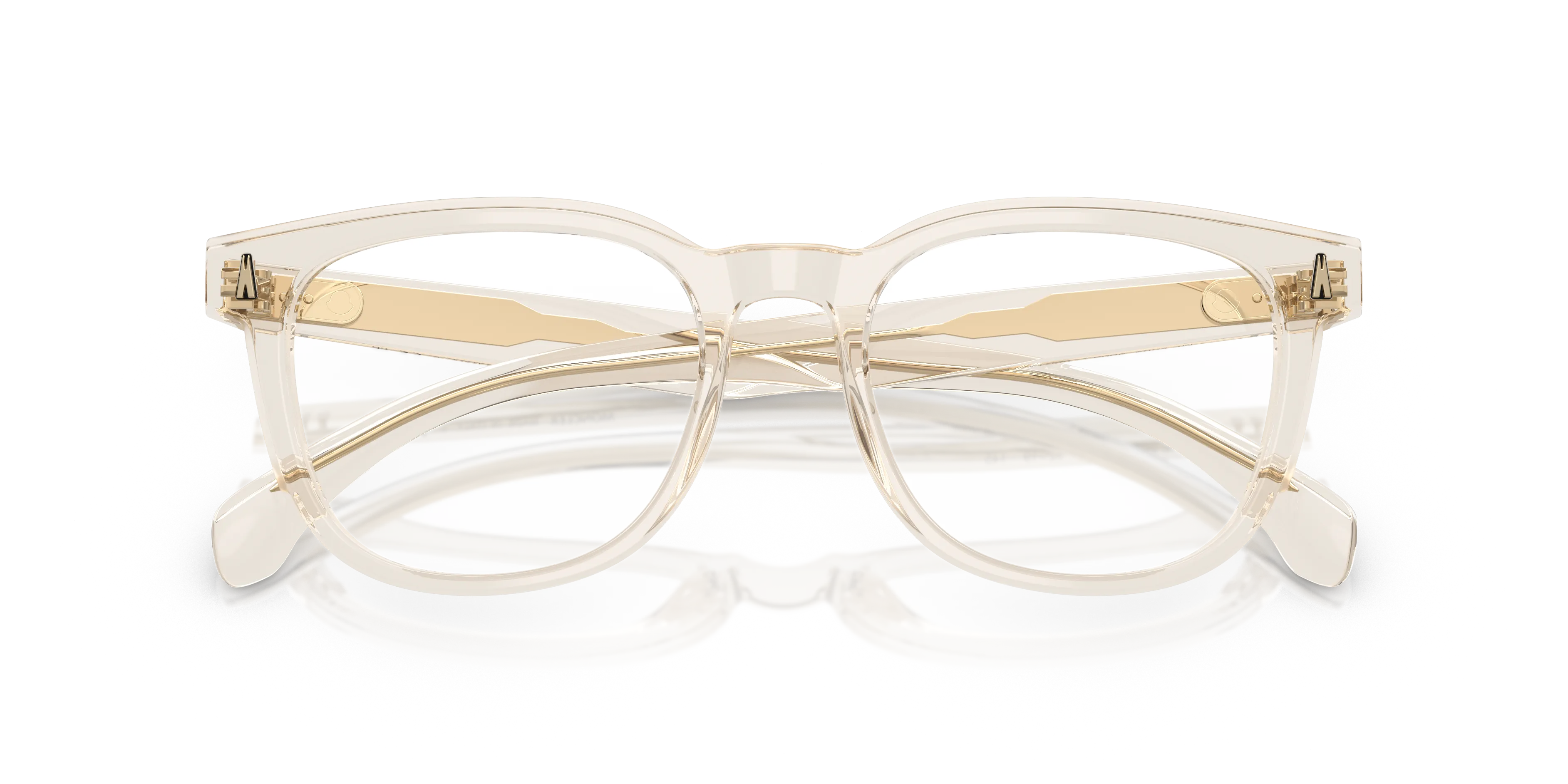 Moncler ME2002 3003 Montature da vista Acetato Bianco Trasparente Squadrata Normale - immagine 2