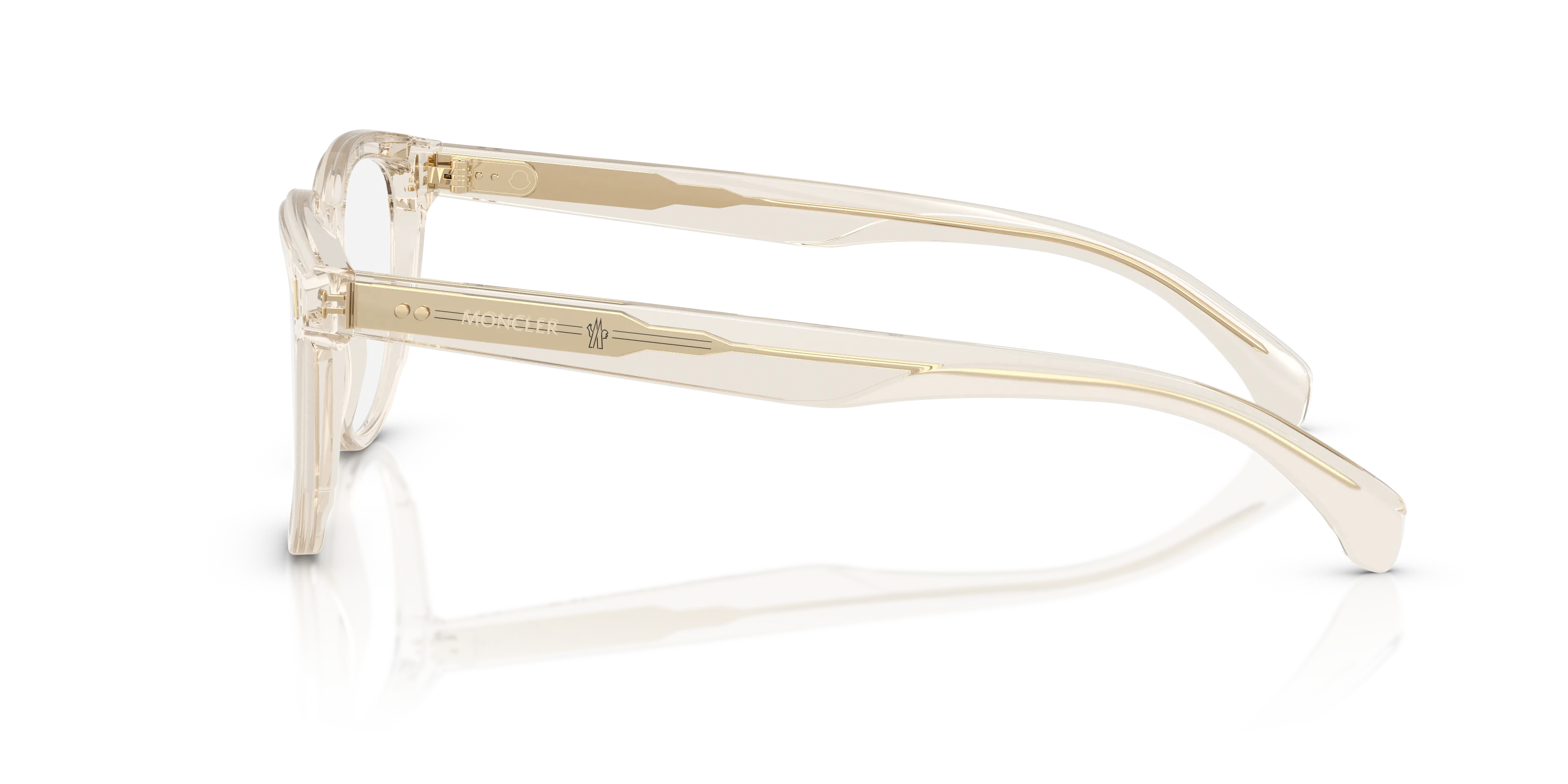 Moncler ME2002 3003 Montature da vista Acetato Bianco Trasparente Squadrata Normale - immagine 4