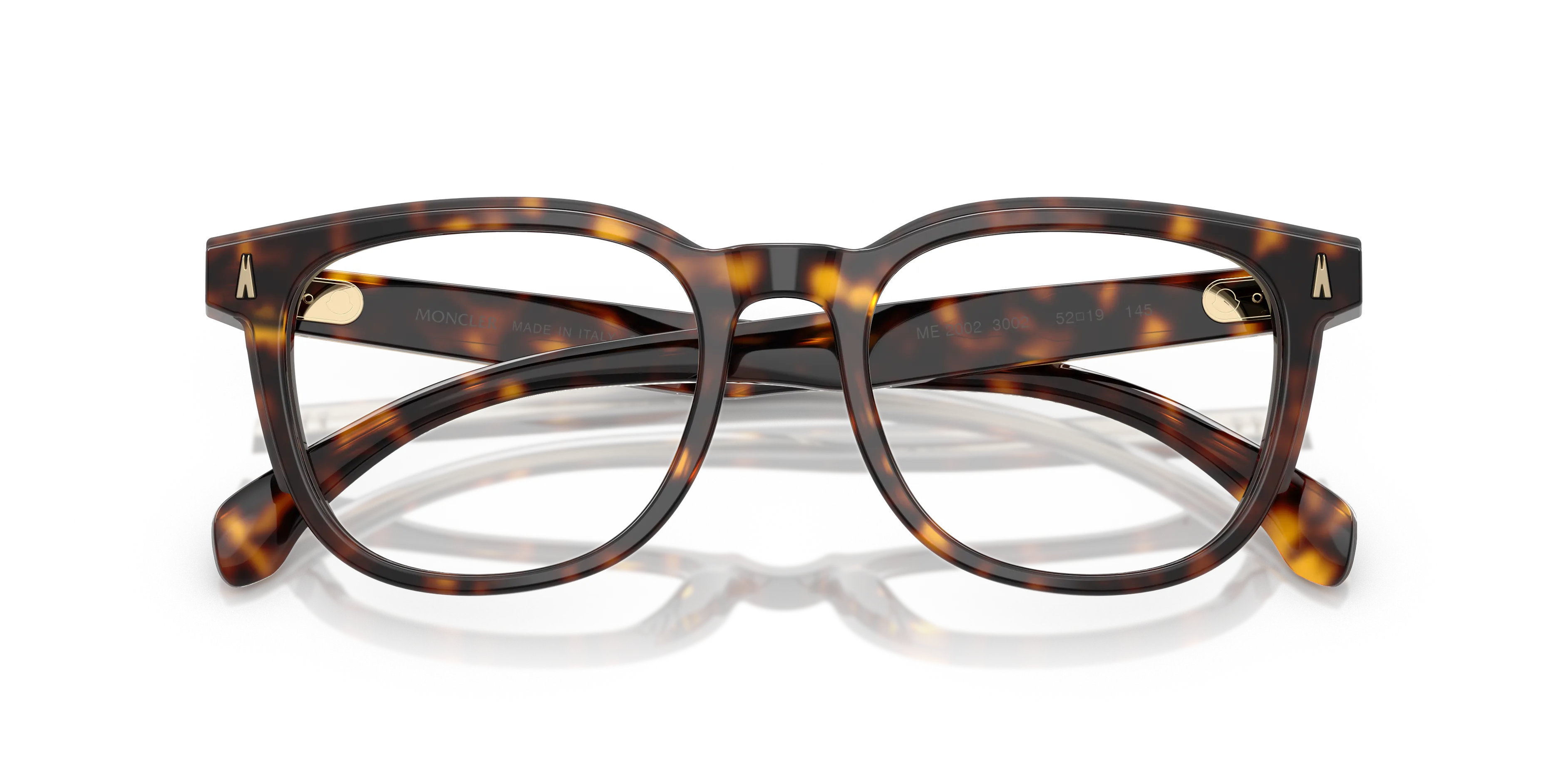 Moncler ME2002 3002 Montature da vista Acetato Tartaruga Trasparente Squadrata Normale - immagine 2