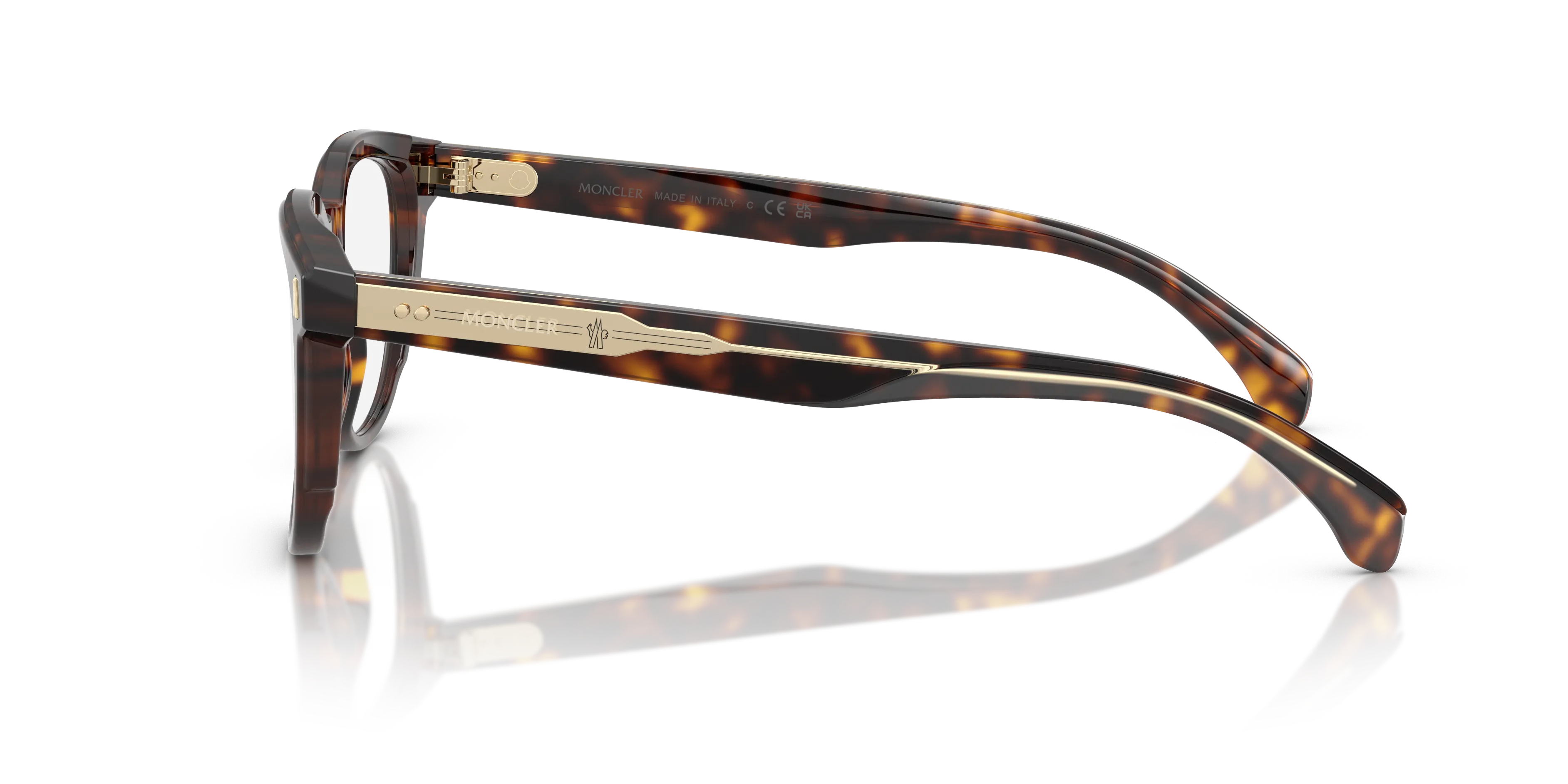 Moncler ME2002 3002 Montature da vista Acetato Tartaruga Trasparente Squadrata Normale - immagine 4