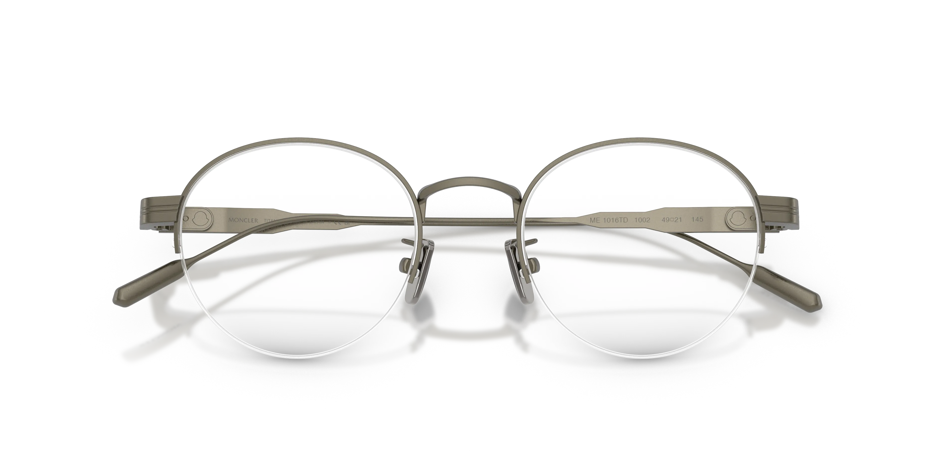 Moncler ME1016TD 1002 Montature da vista Titanio Grigio Trasparente Rotonda Normale - immagine 2