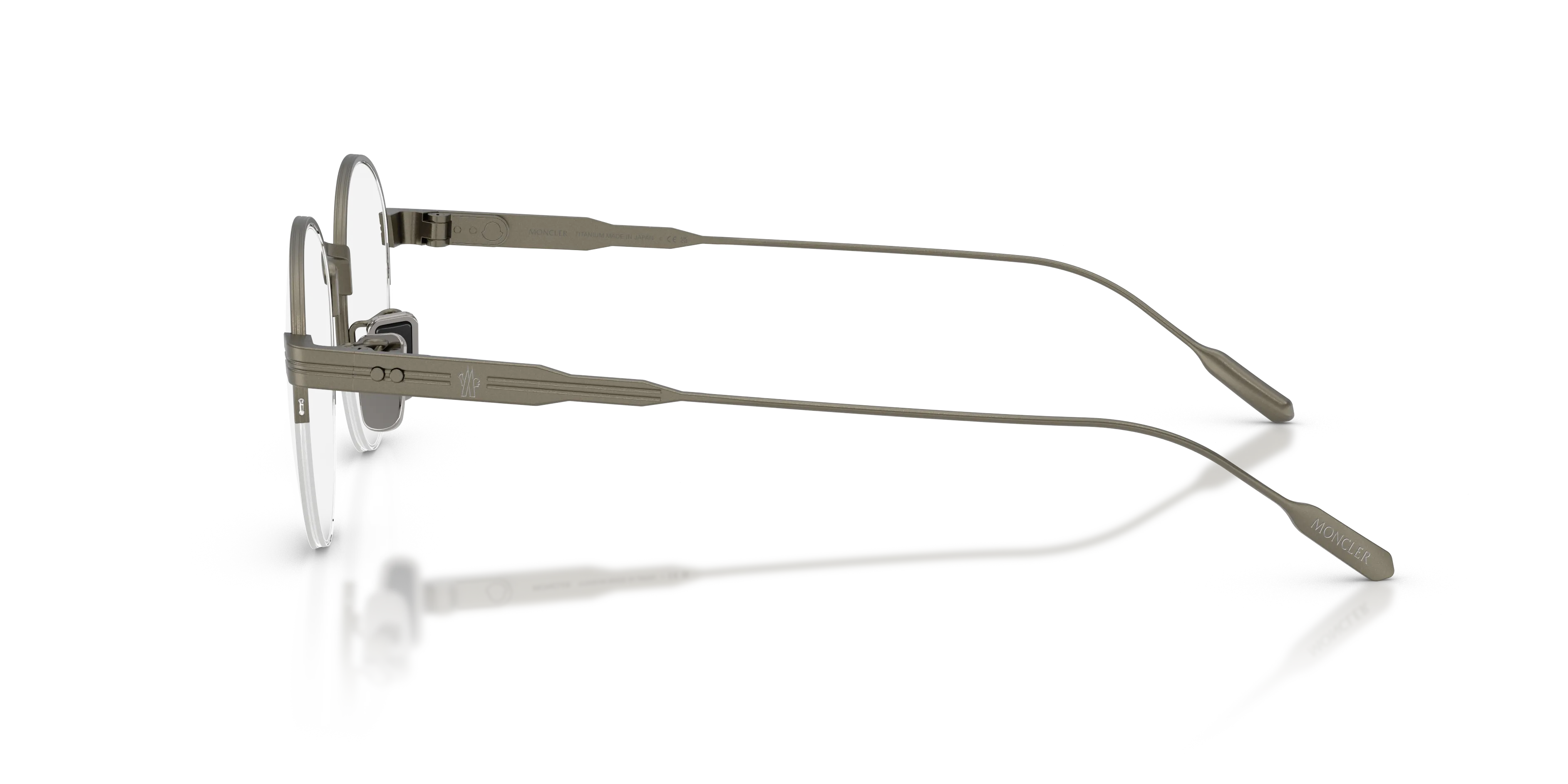Moncler ME1016TD 1002 Montature da vista Titanio Grigio Trasparente Rotonda Normale - immagine 4