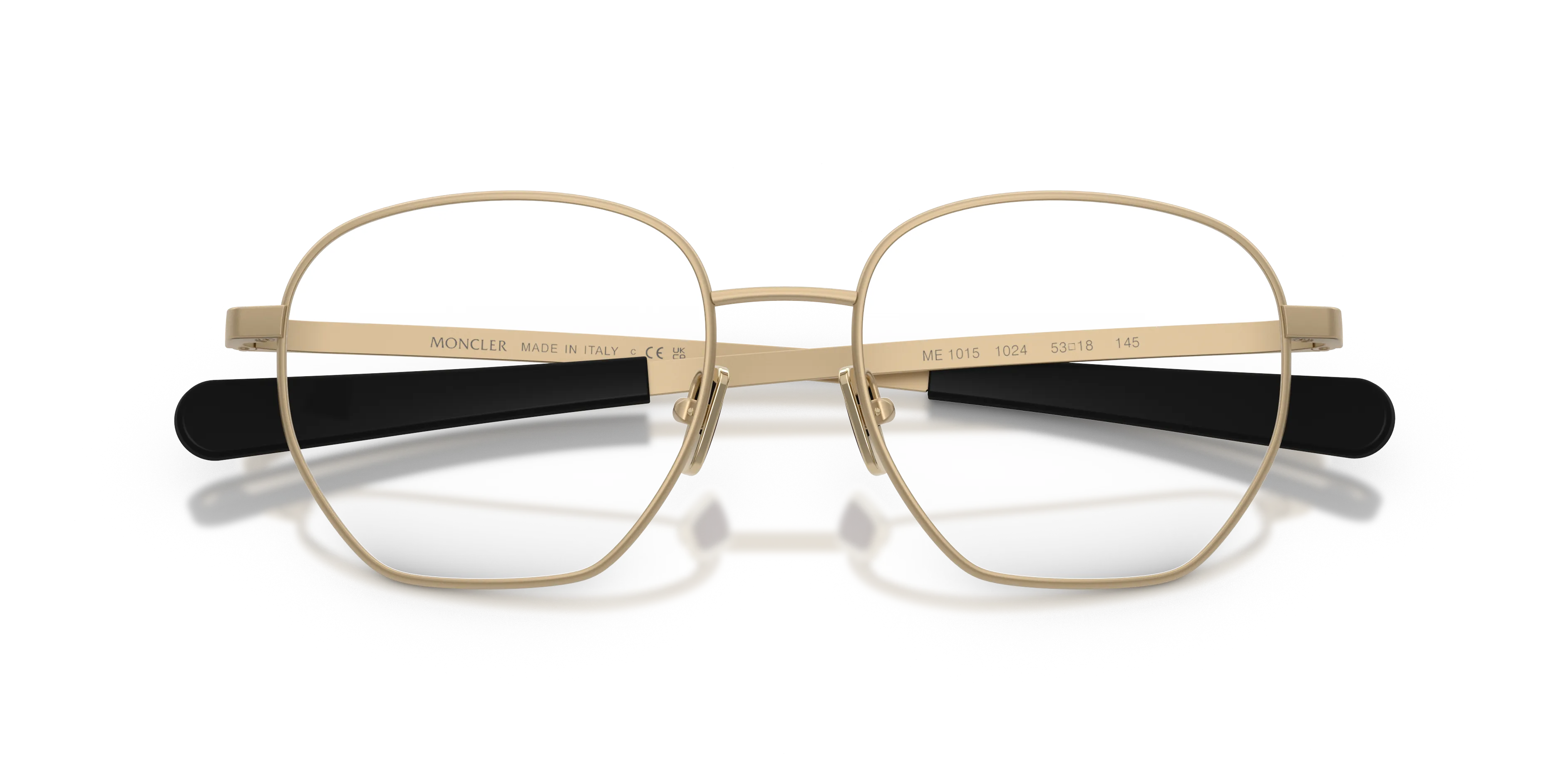 Moncler ME1015 1024 Montature da vista Metallo Oro Trasparente Rotonda Normale - immagine 2