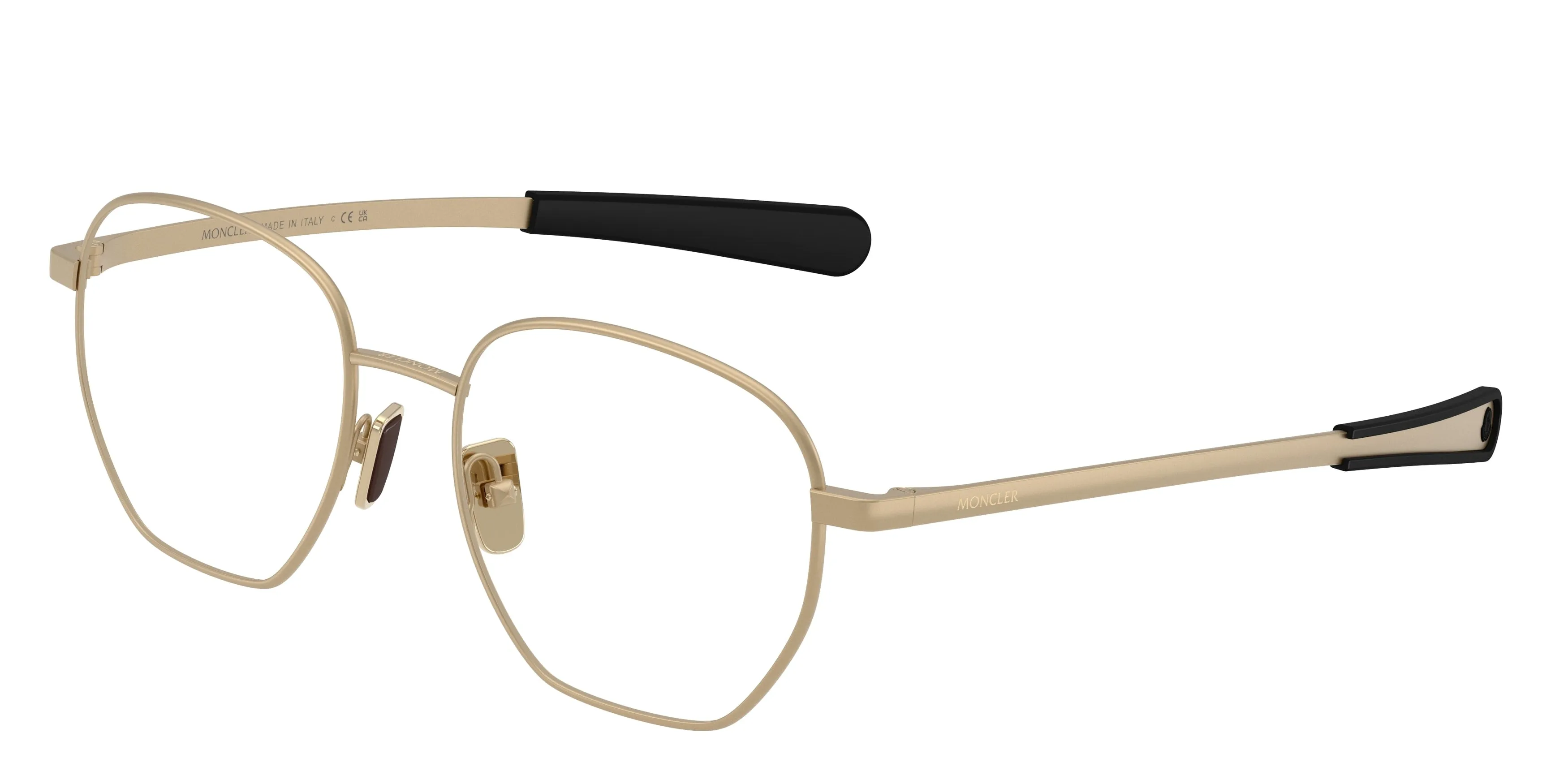 Moncler ME1015 1024 Montature da vista Metallo Oro Trasparente Rotonda Normale - immagine 1