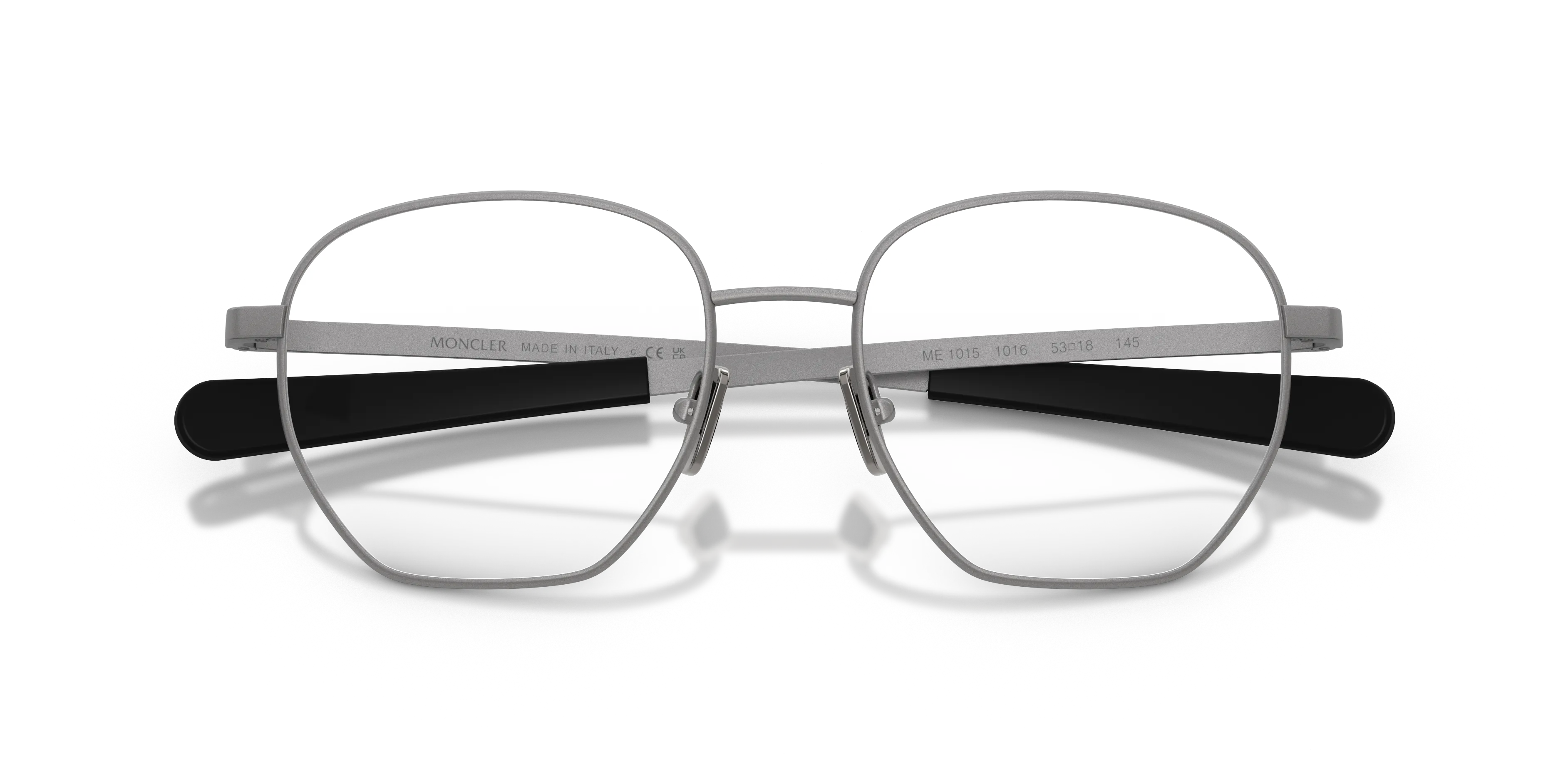 Moncler ME1015 1016 Montature da vista Metallo Grigio Trasparente Rotonda Normale - immagine 2