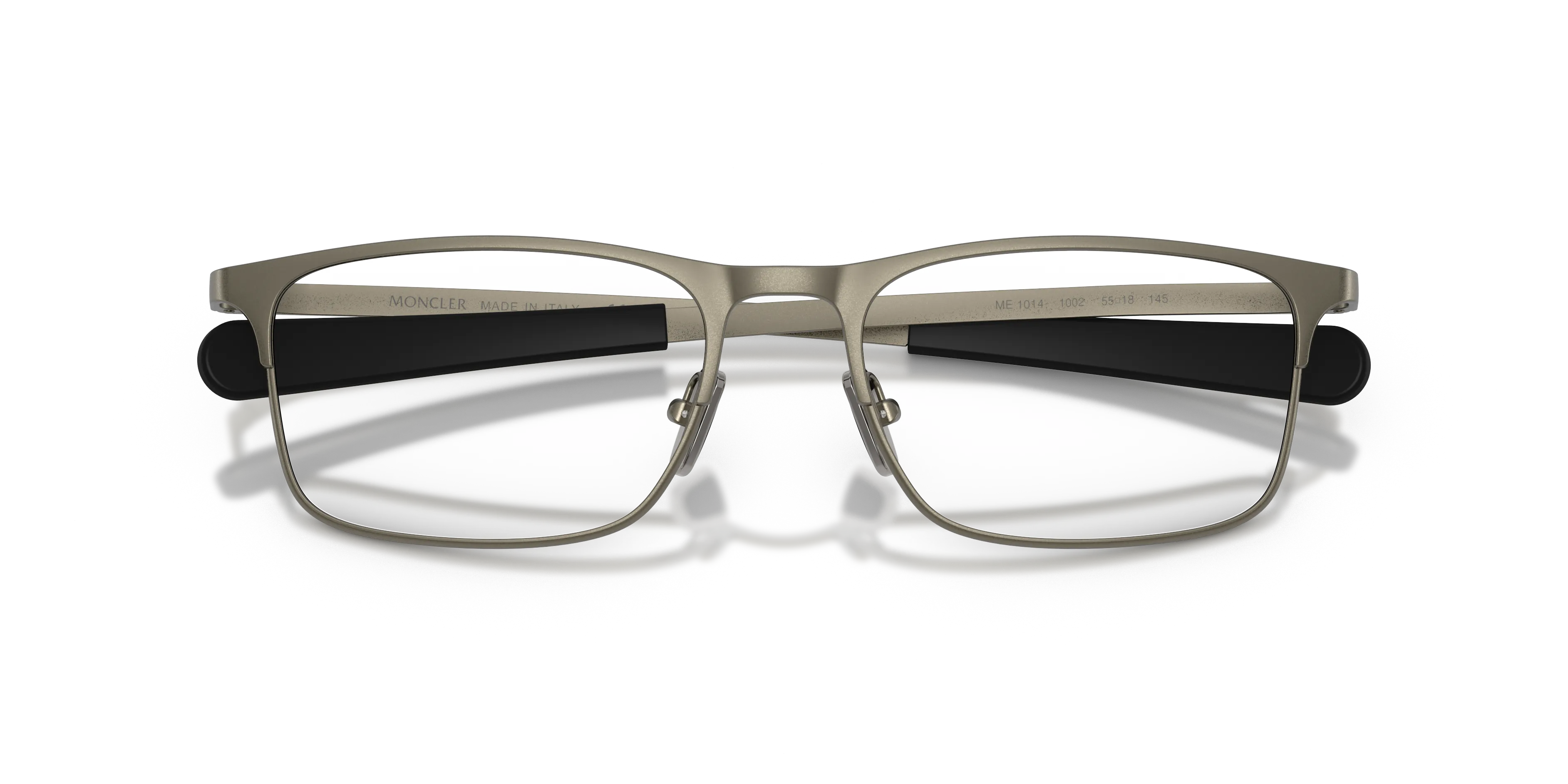 Moncler ME1014 1002 Montature da vista Metallo Grigio Trasparente Squadrata Normale - immagine 2