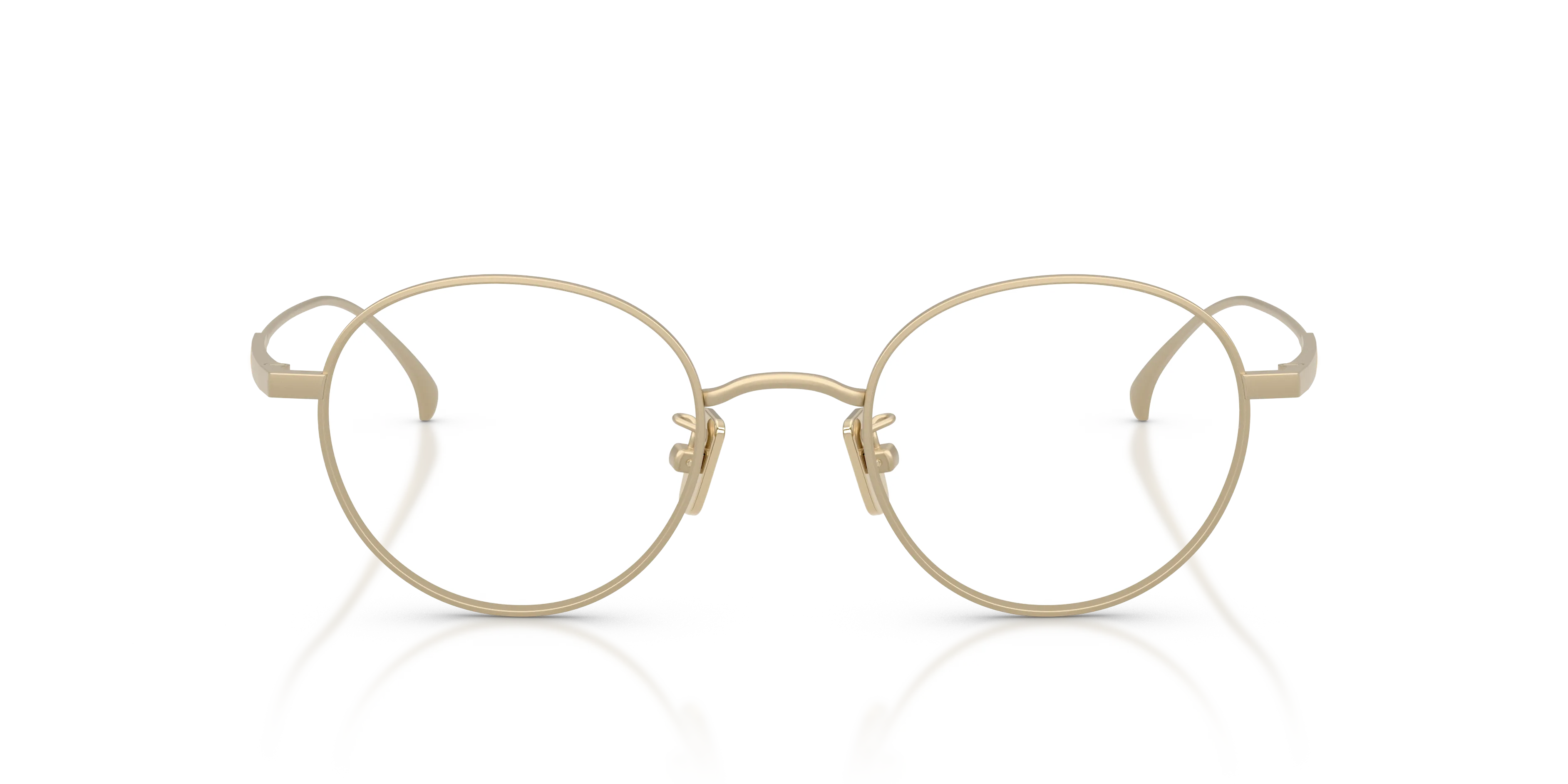 Moncler ME1013TD 1024 Montature da vista Titanio Oro Trasparente Rotonda Normale - immagine 3