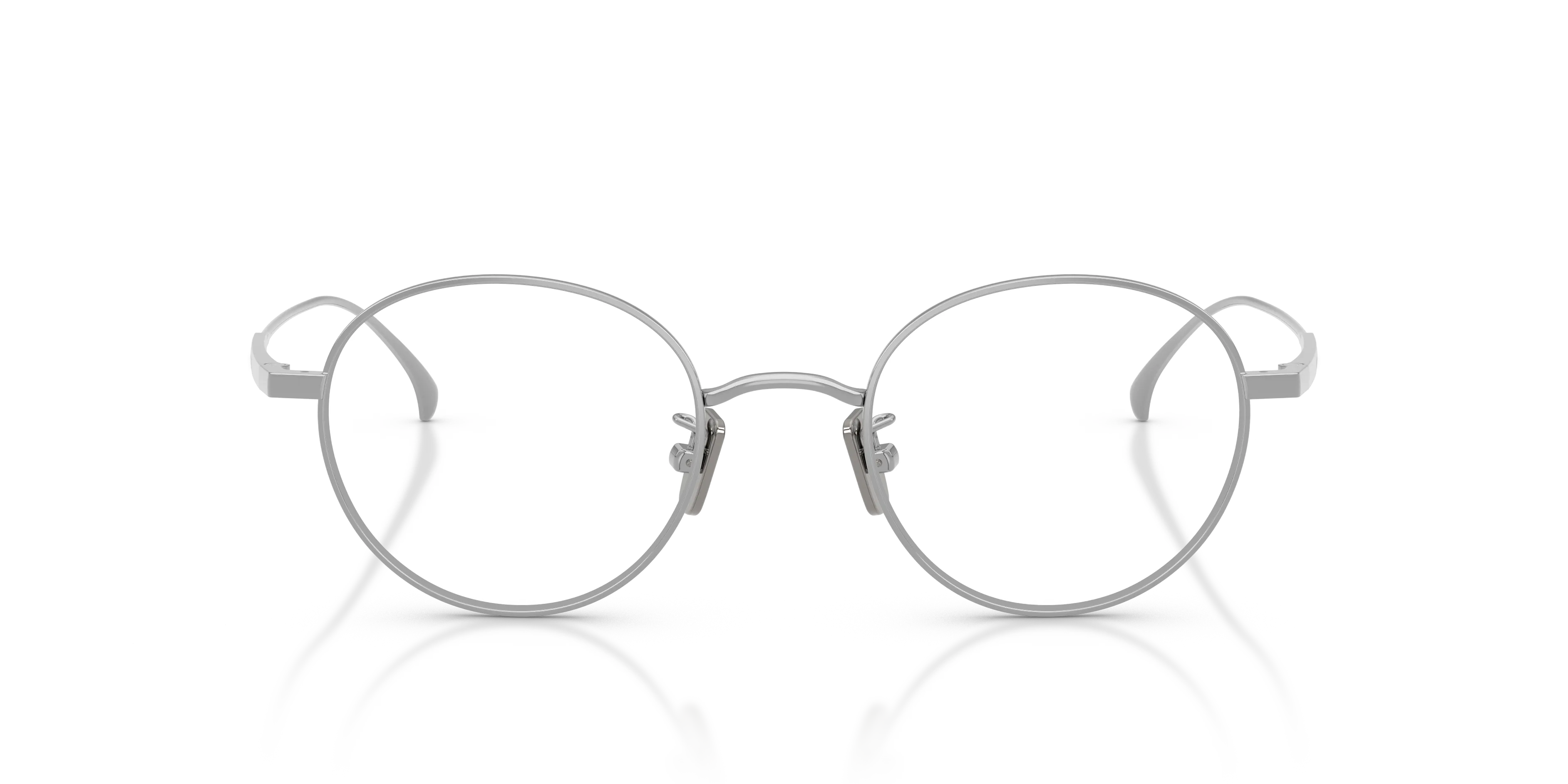 Moncler ME1013TD 1023 Montature da vista Titanio Argento Trasparente Rotonda Normale - immagine 3