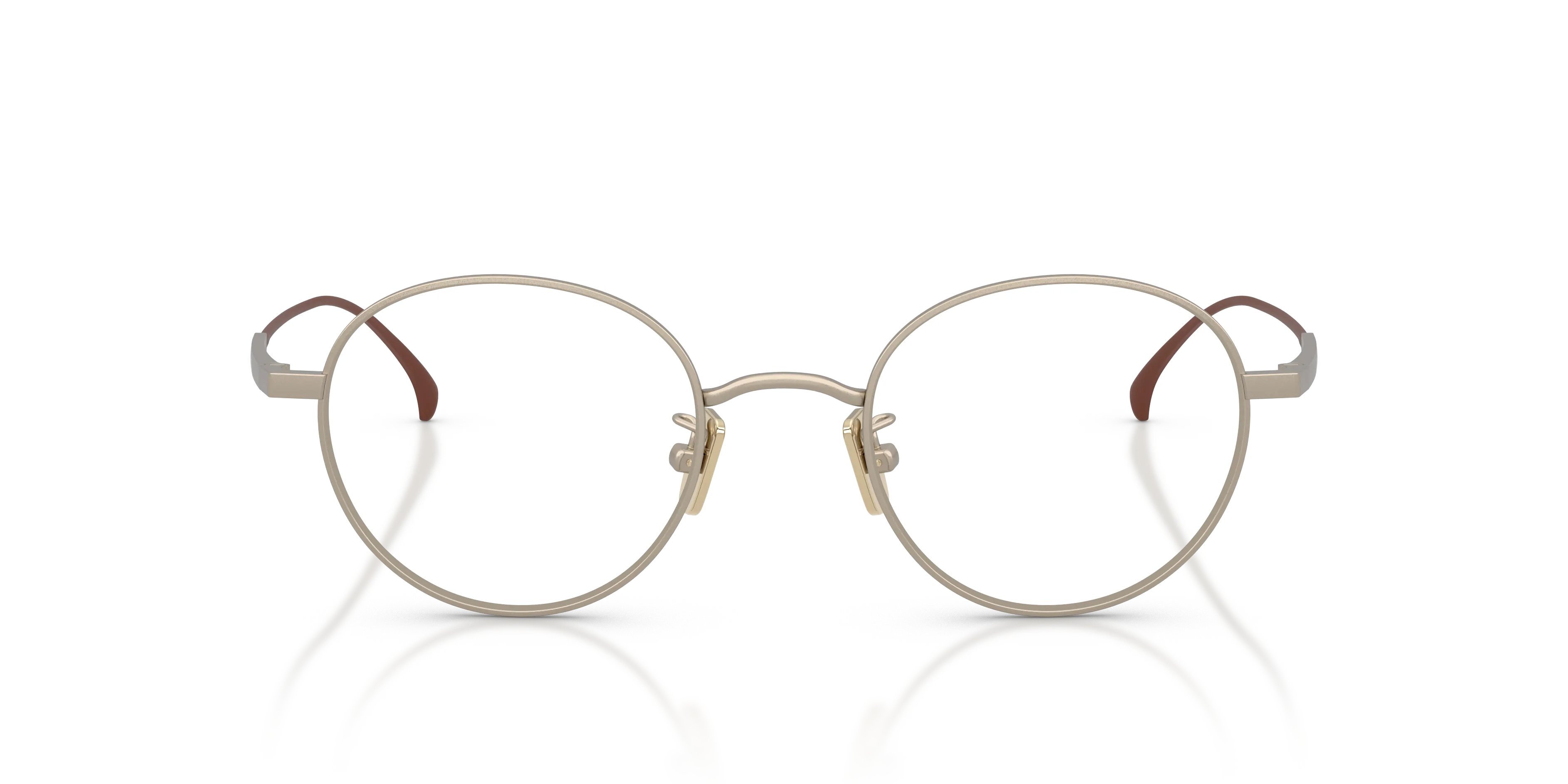 Moncler ME1013TD 1003 Montature da vista Titanio Bronzo Trasparente Rotonda Normale - immagine 3