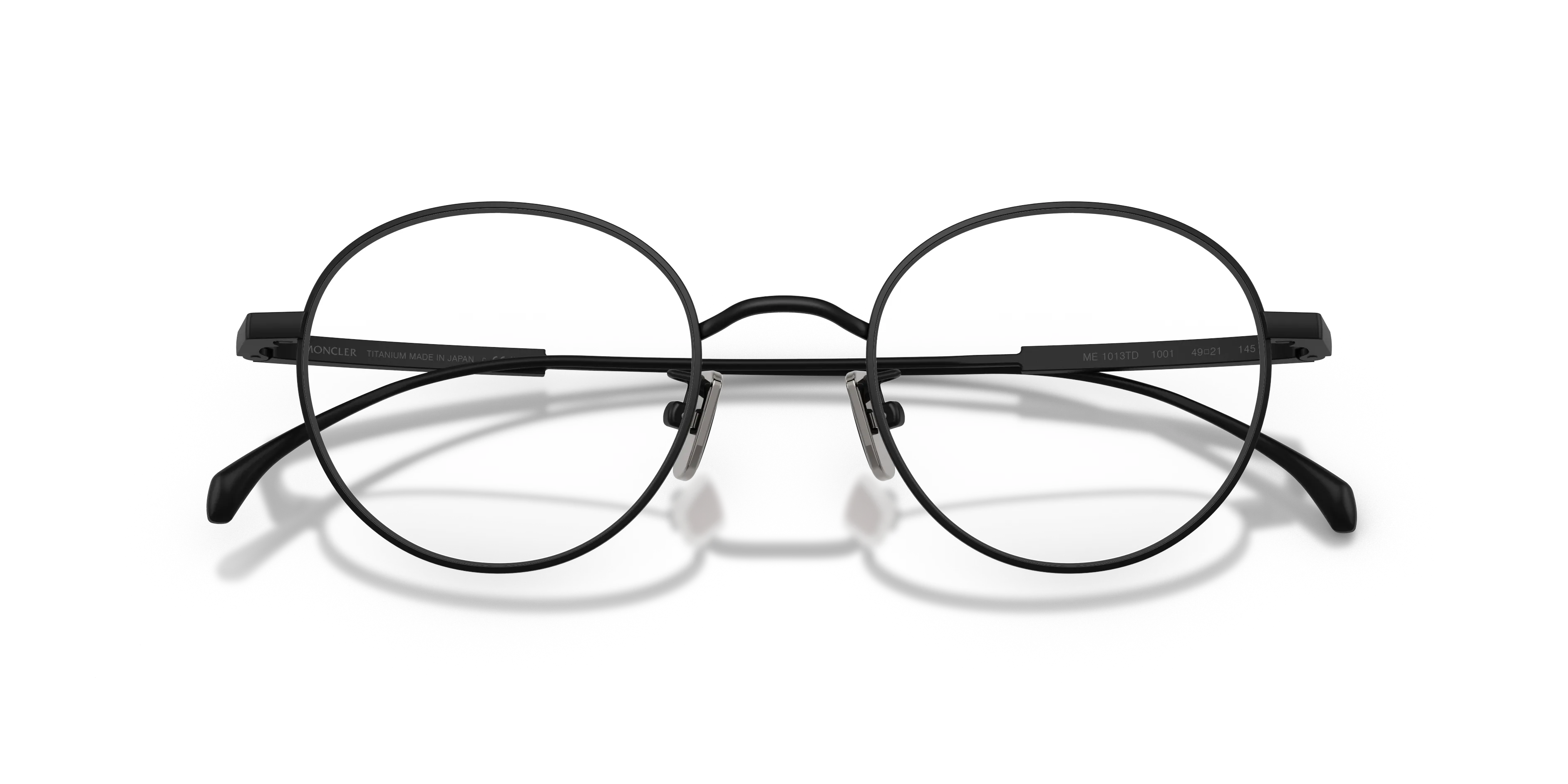 Moncler ME1013TD 1001 Montature da vista Titanio Nero Trasparente Rotonda Normale - immagine 2