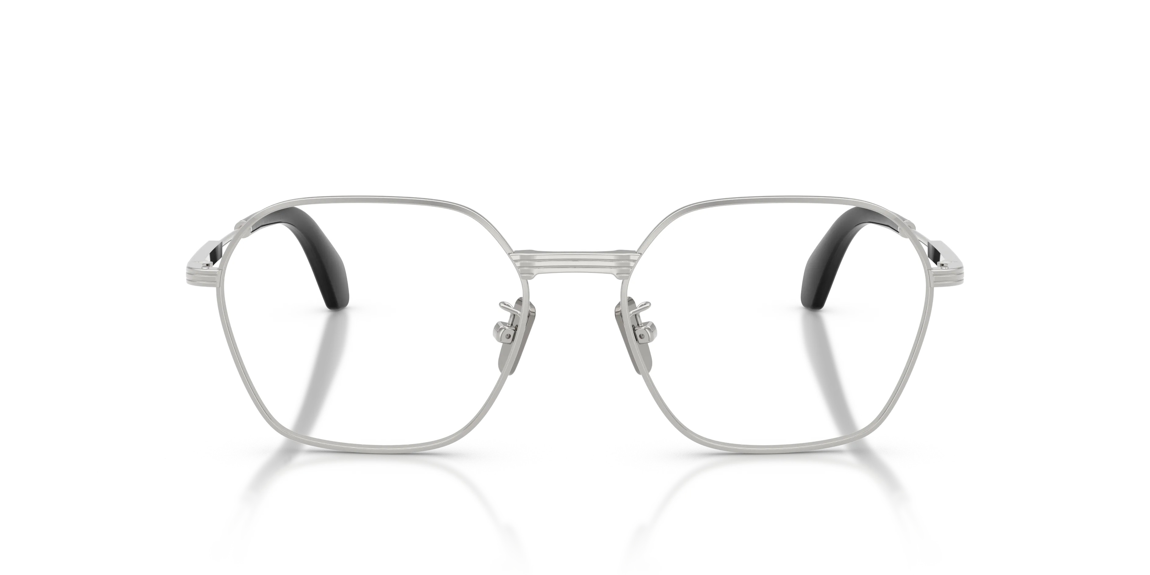 Moncler ME1012 1023 Montature da vista Acciaio Argento Trasparente Geometrica Normale - immagine 3