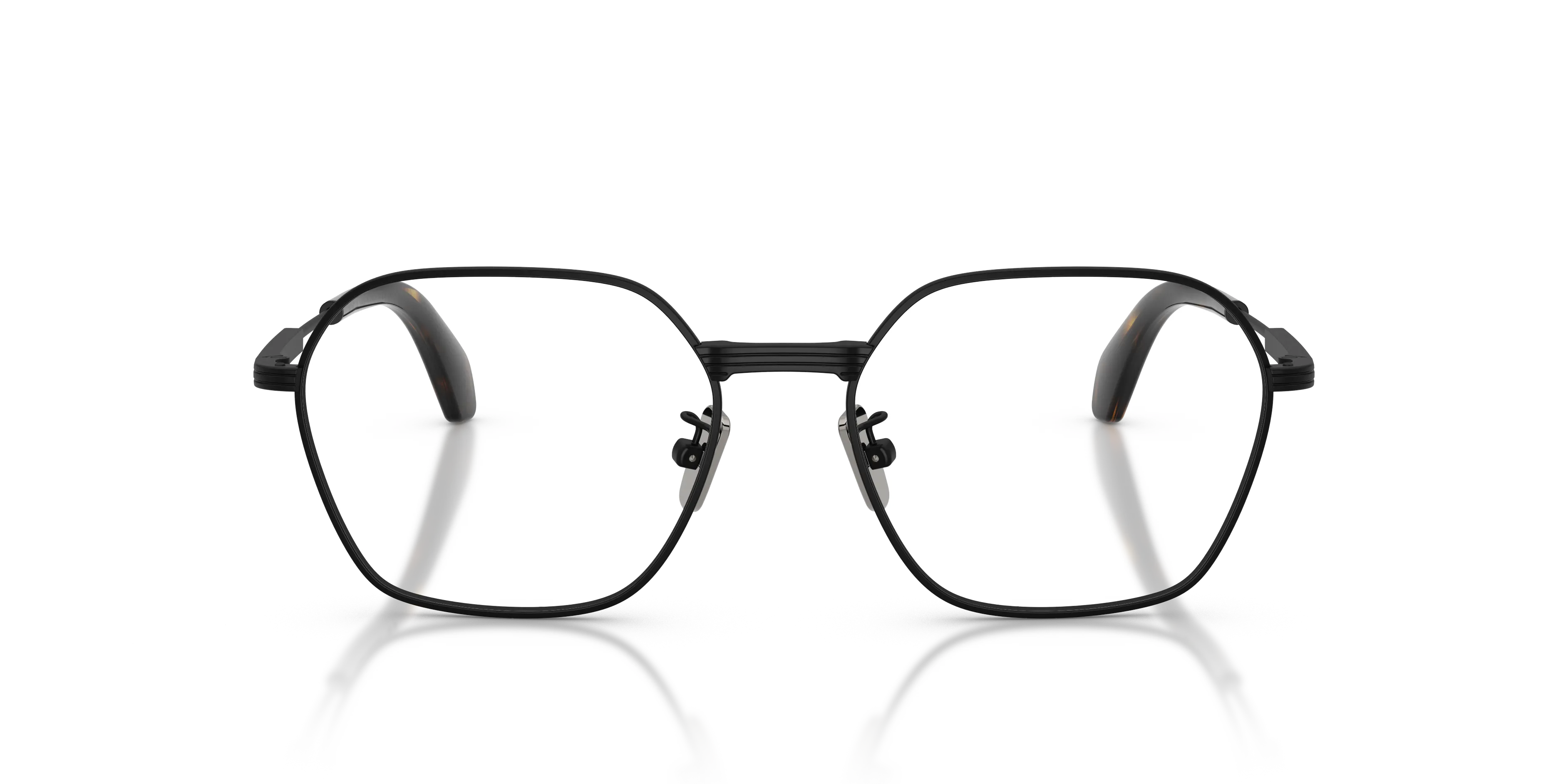 Moncler ME1012 1001 Montature da vista Acciaio Nero Trasparente Geometrica Normale - immagine 3