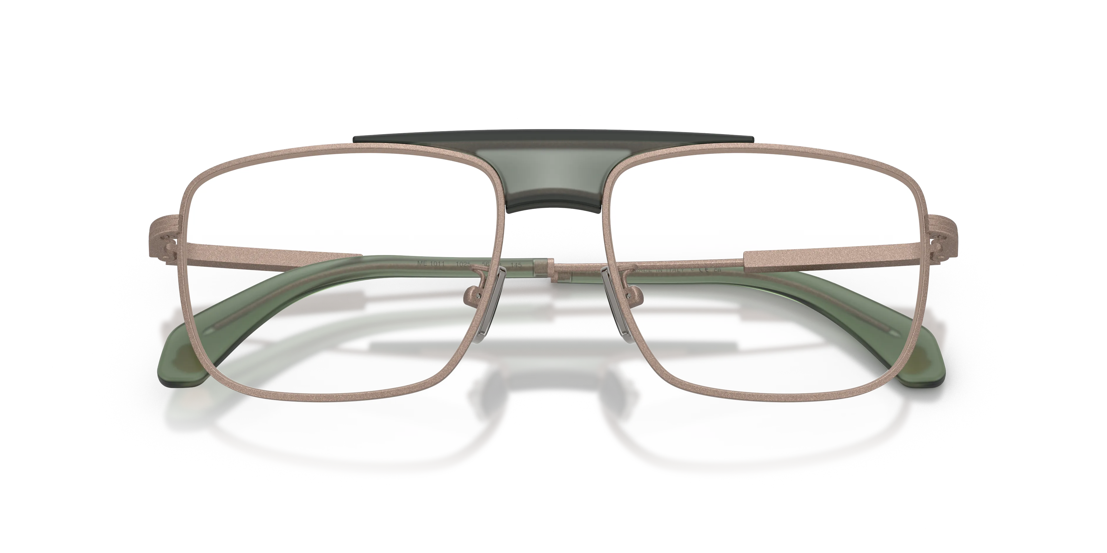 Moncler ME1011 1025 Montature da vista Metallo Marrone Trasparente Squadrata Normale - immagine 2