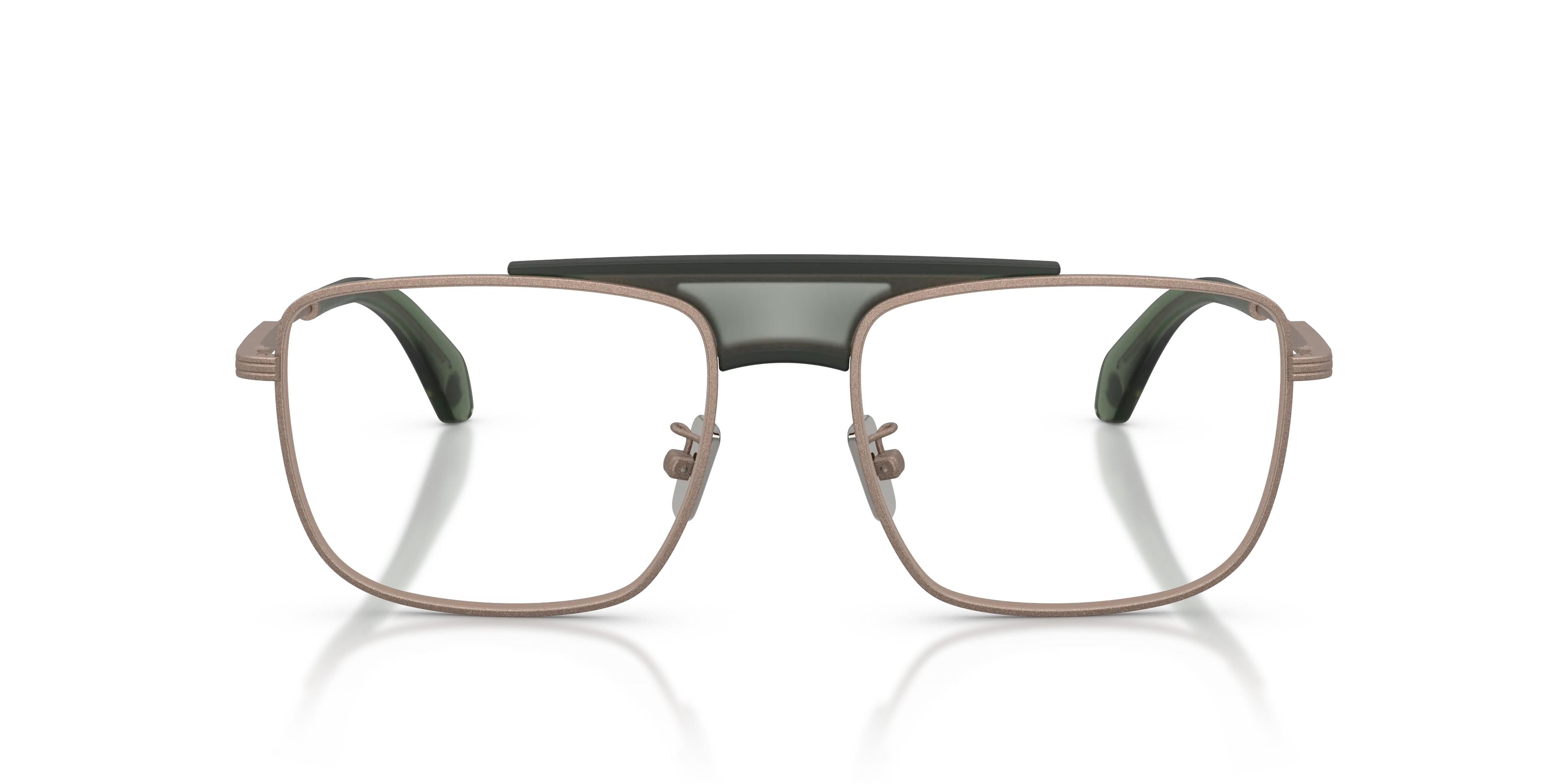 Moncler ME1011 1025 Montature da vista Metallo Marrone Trasparente Squadrata Normale - immagine 3