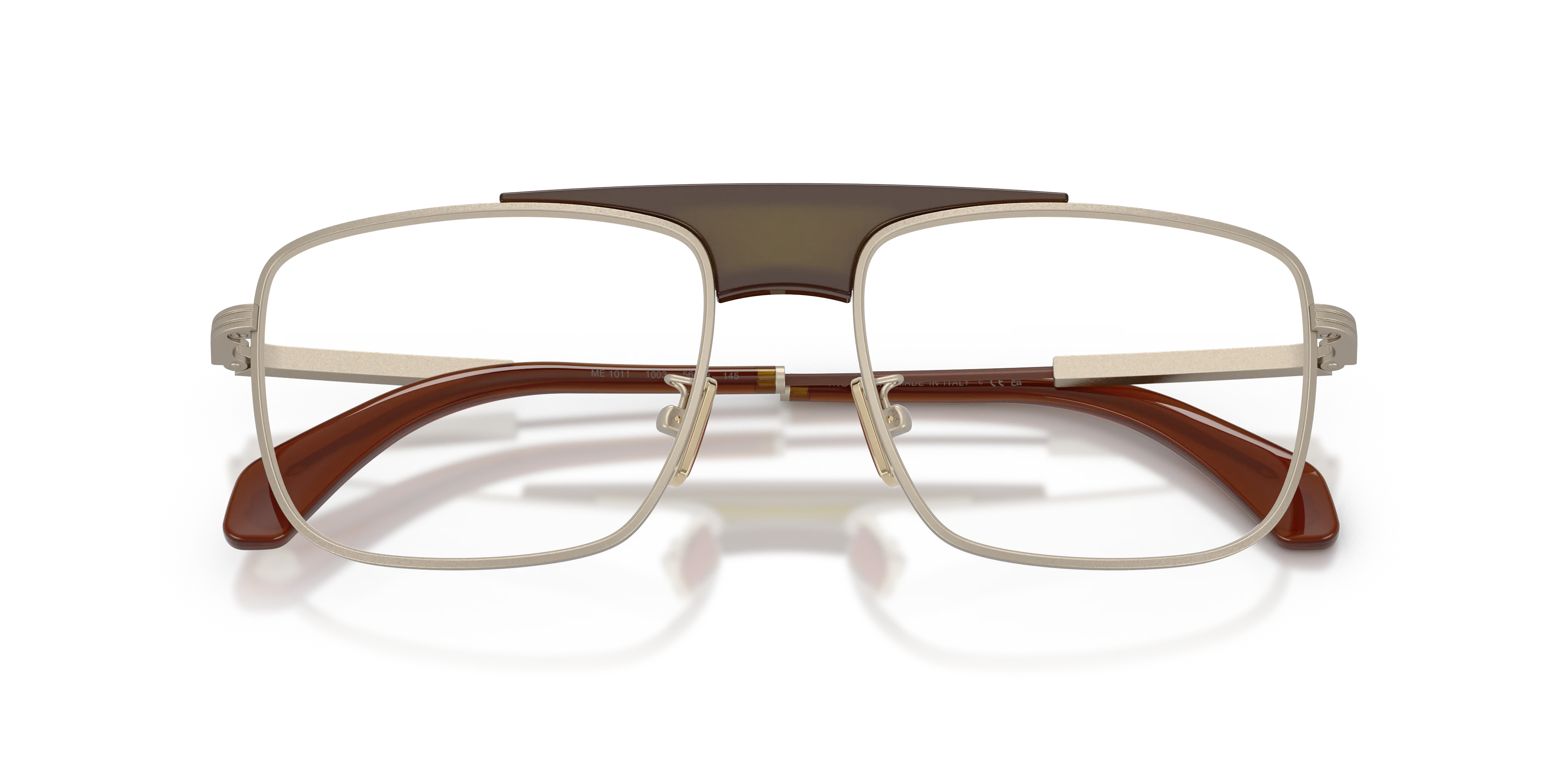 Moncler ME1011 1003 Montature da vista Metallo Bronzo Trasparente Squadrata Normale - immagine 2