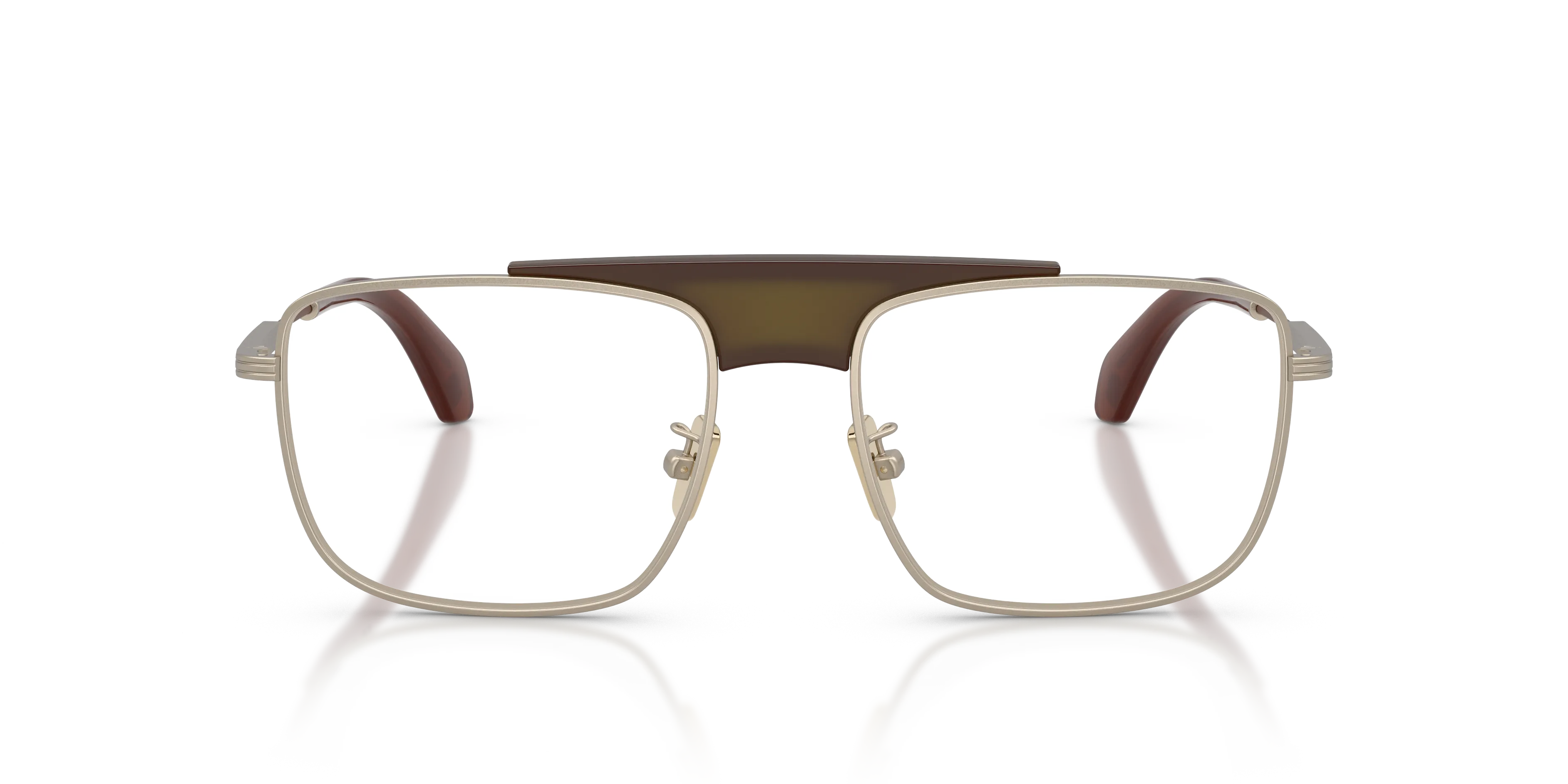 Moncler ME1011 1003 Montature da vista Metallo Bronzo Trasparente Squadrata Normale - immagine 3