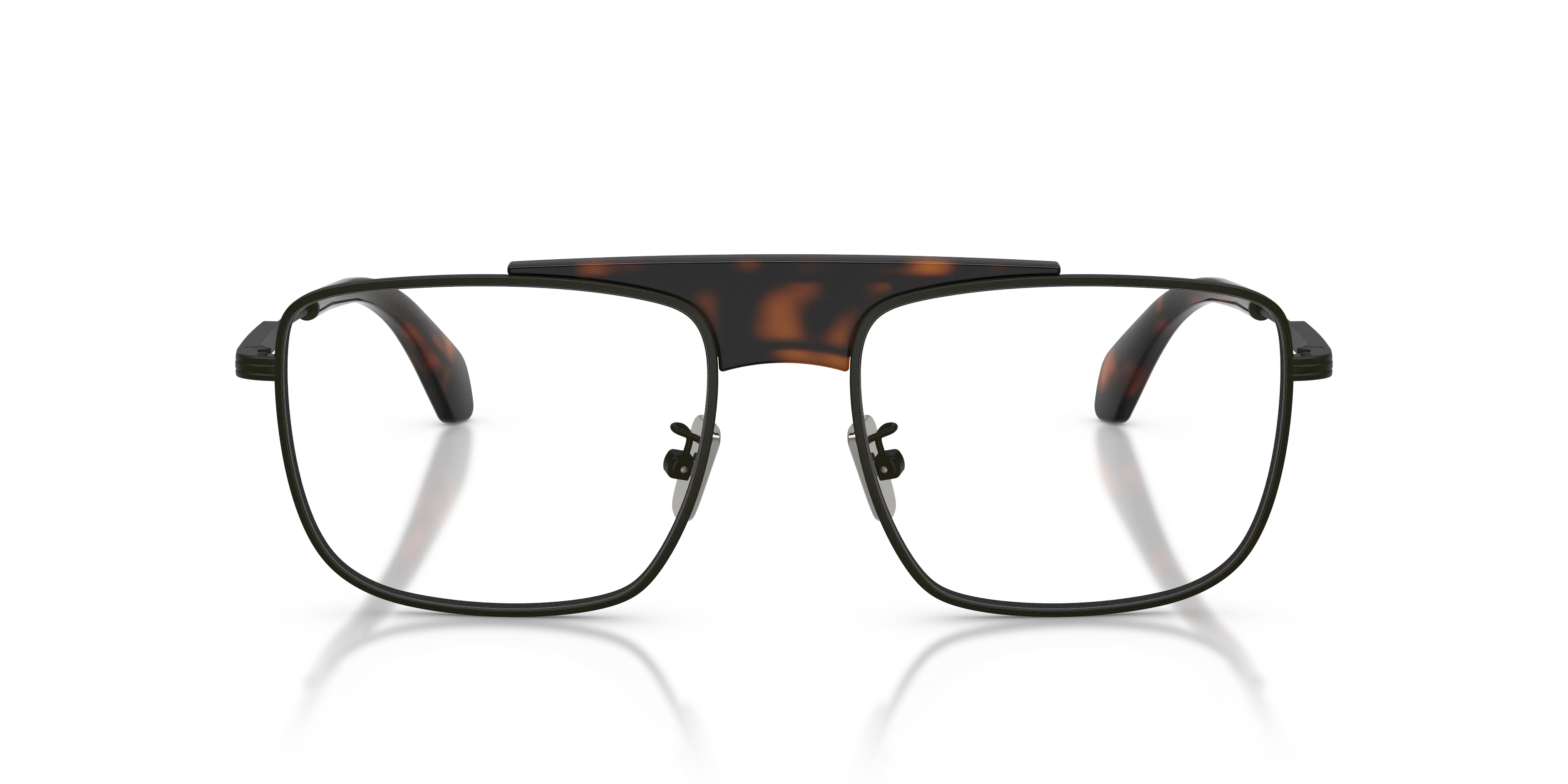 Moncler ME1011 1001 Montature da vista Metallo Nero Trasparente Squadrata Normale - immagine 3