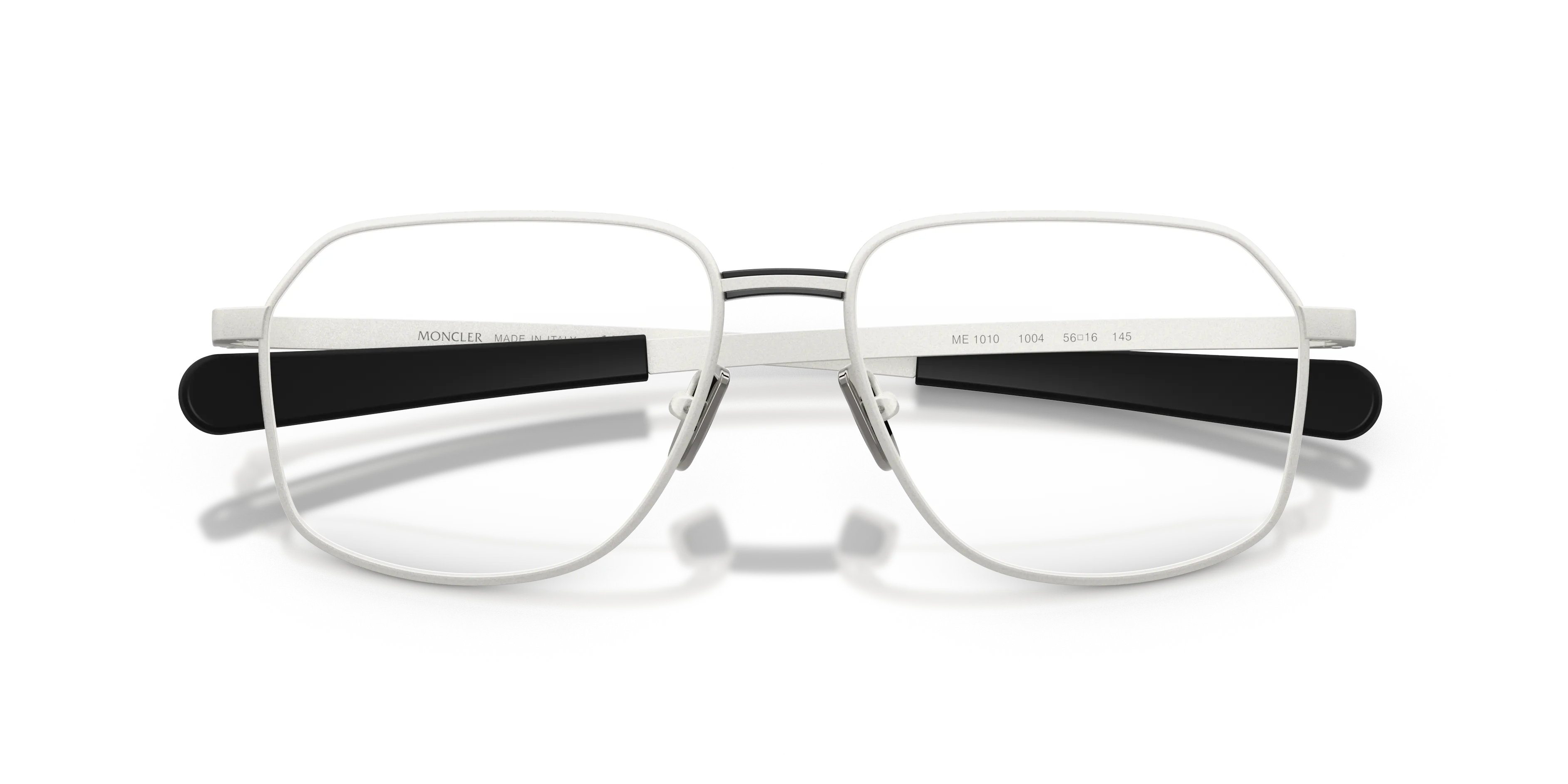 Moncler ME1010 1004 Montature da vista Metallo Argento Trasparente Squadrata Normale - immagine 2