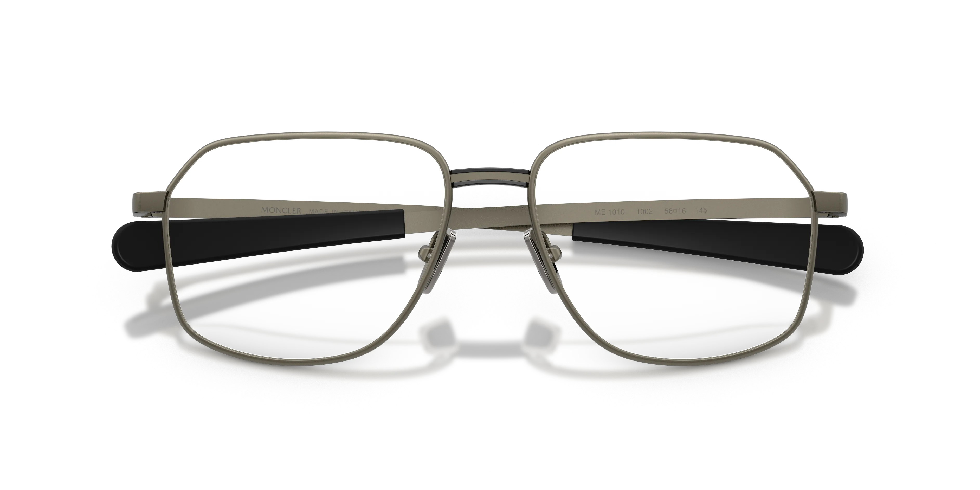 Moncler ME1010 1002 Montature da vista Metallo Grigio Trasparente Squadrata Normale - immagine 2