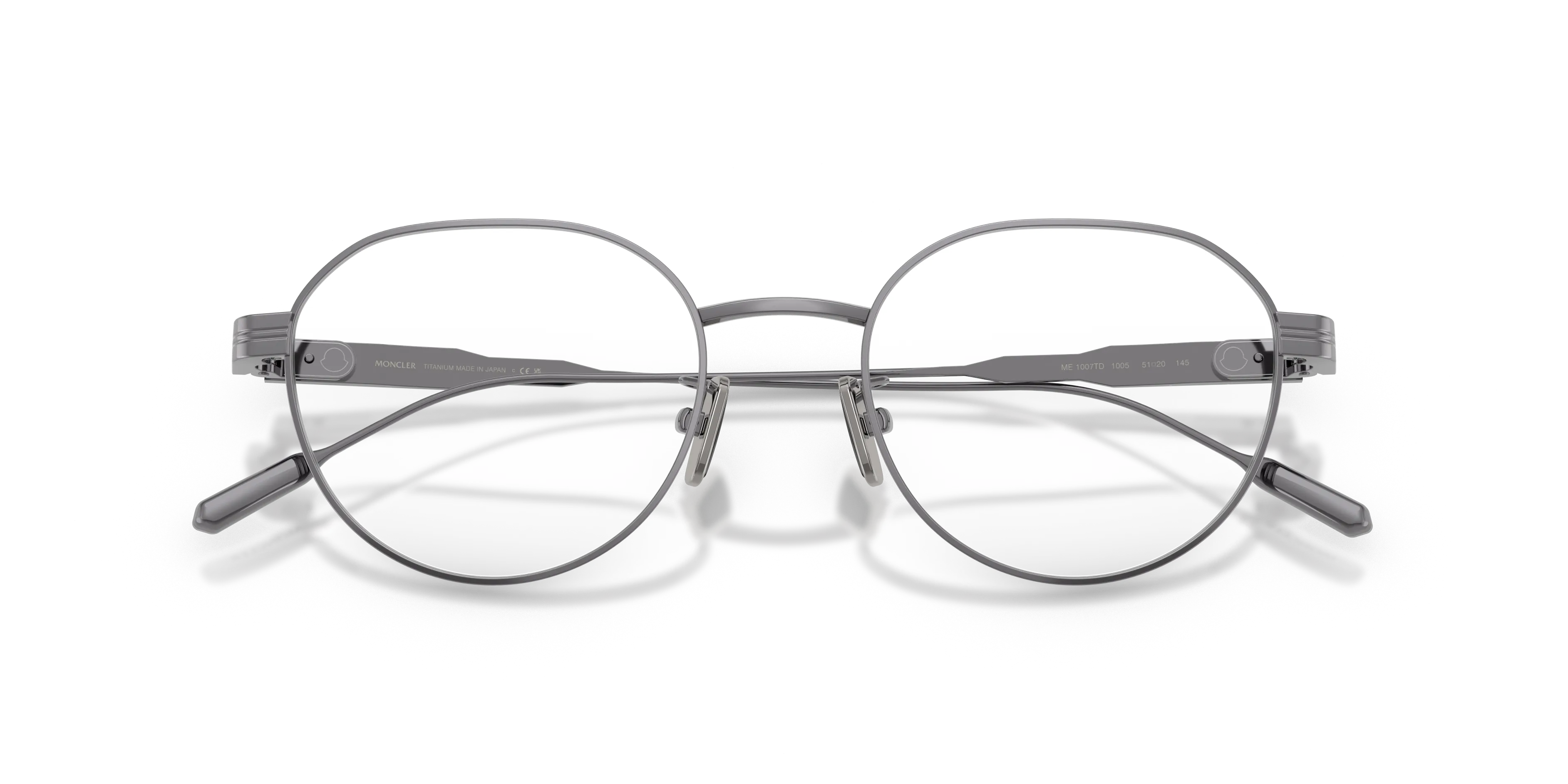 Moncler ME1007TD 1005 Montature da vista Titanio Grigio Trasparente Rotonda Normale - immagine 2