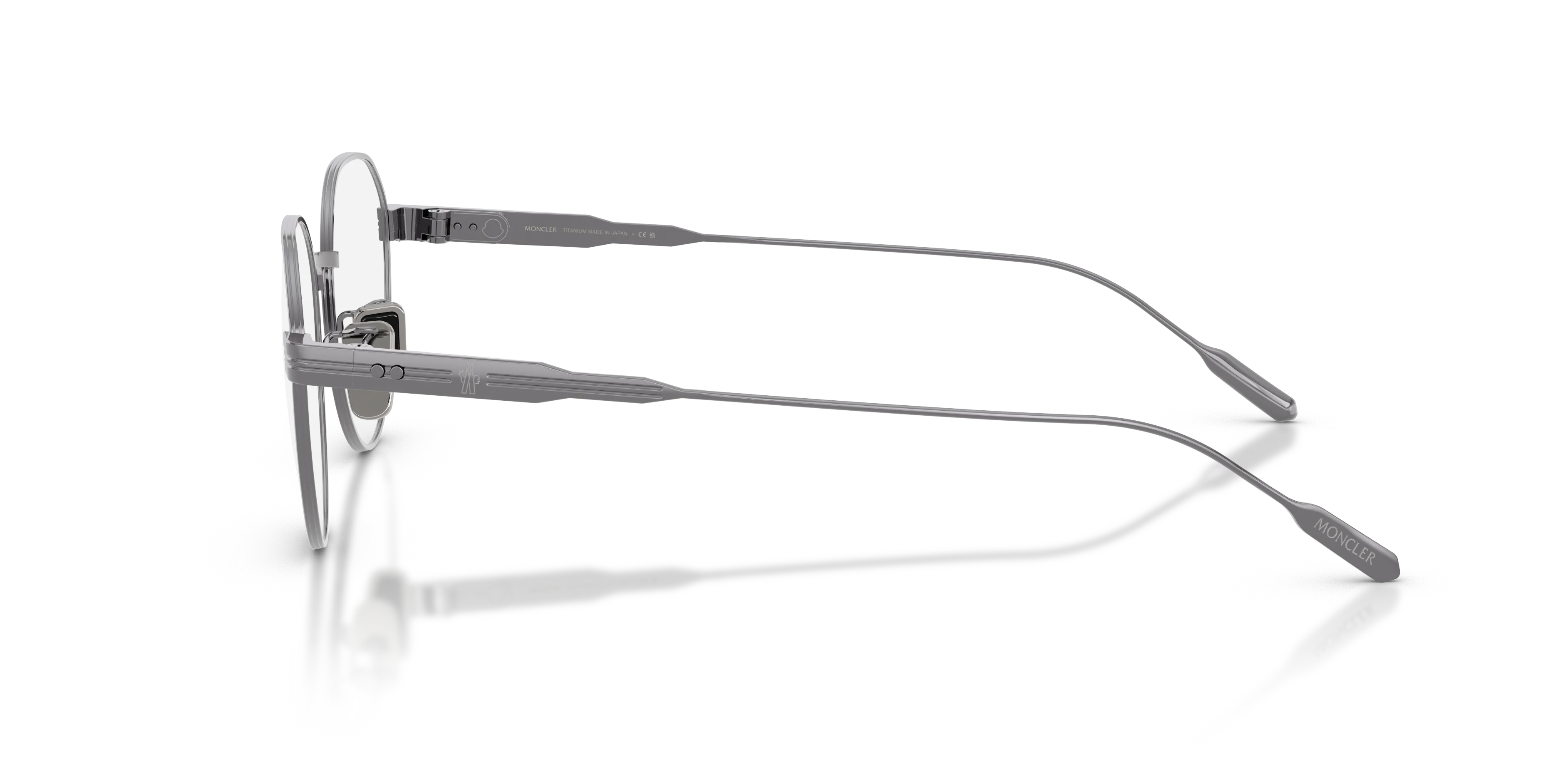 Moncler ME1007TD 1005 Montature da vista Titanio Grigio Trasparente Rotonda Normale - immagine 4