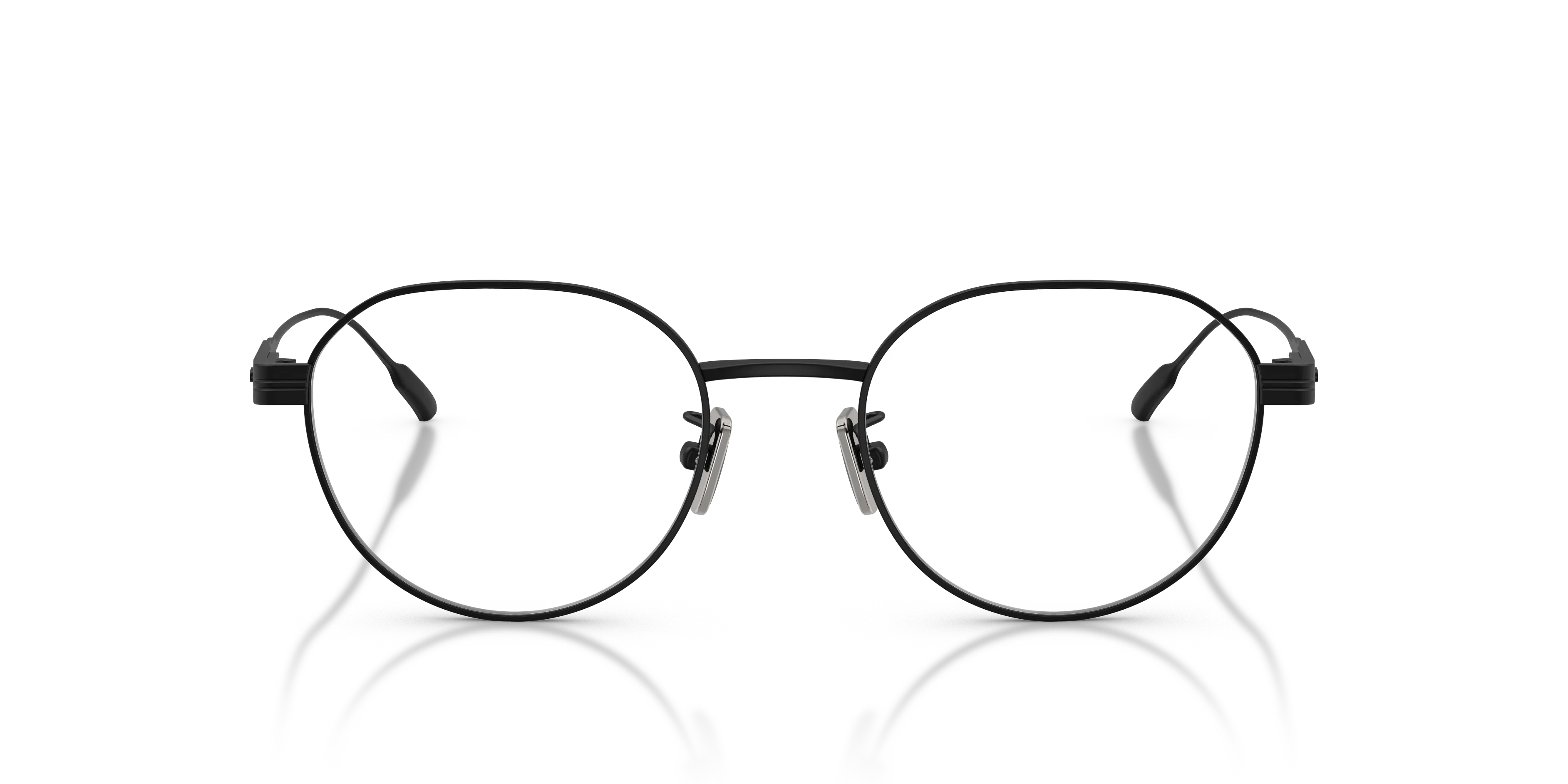 Moncler ME1007TD 1001 Montature da vista Titanio Nero Trasparente Rotonda Normale - immagine 3