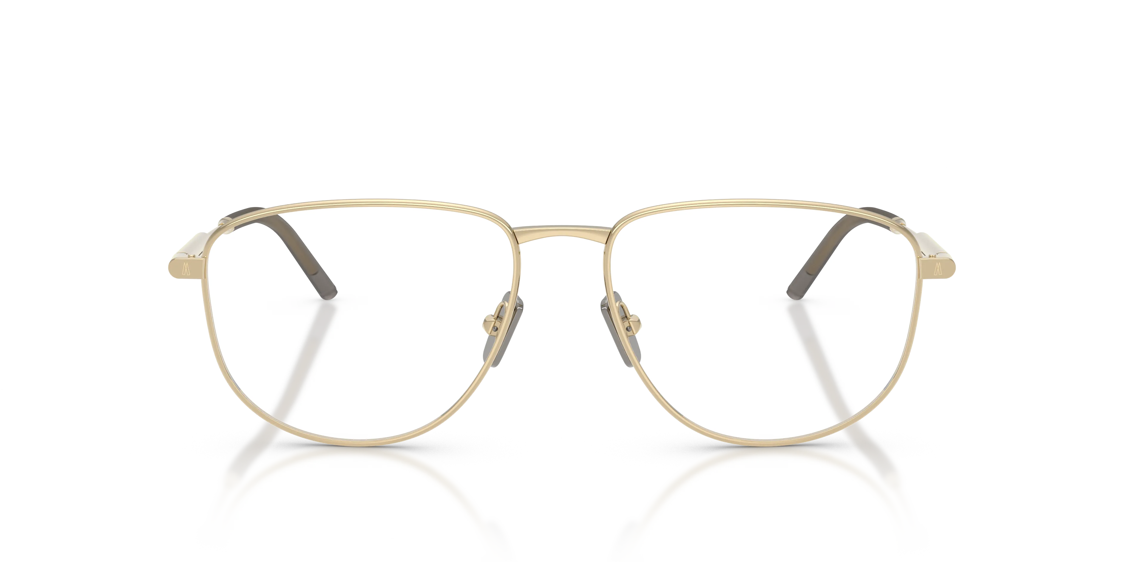 Moncler ME1005 1007 Montature da vista Acciaio Oro Trasparente Rotonda Normale - immagine 3