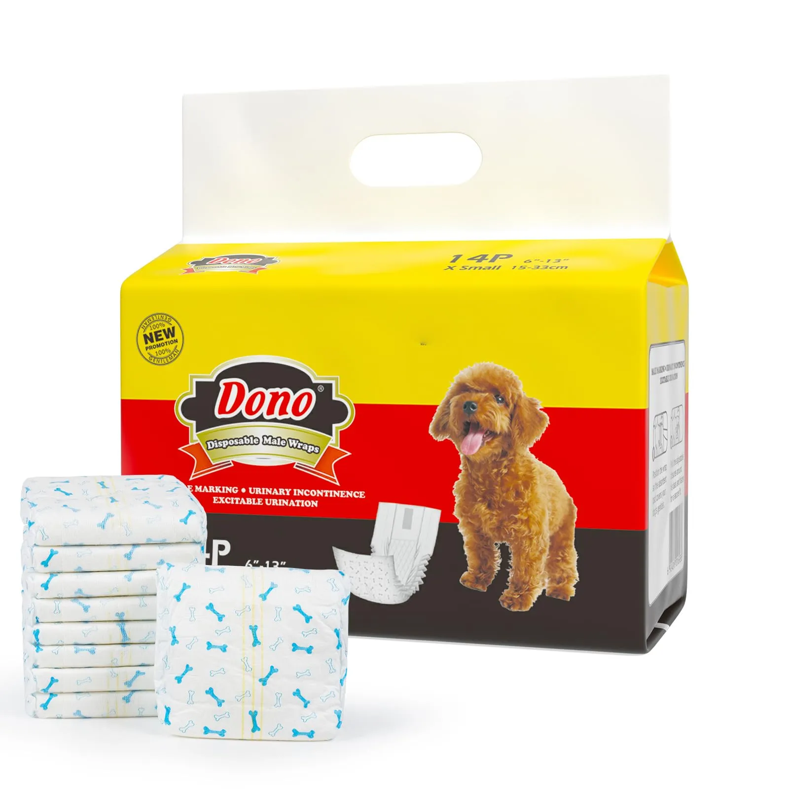 DONO cane pannolini usa e getta per maschio Dog incluso super assorbente pannolini - immagine 1
