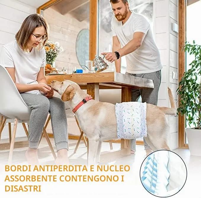 DONO cane pannolini usa e getta per maschio Dog incluso super assorbente pannolini - immagine 7